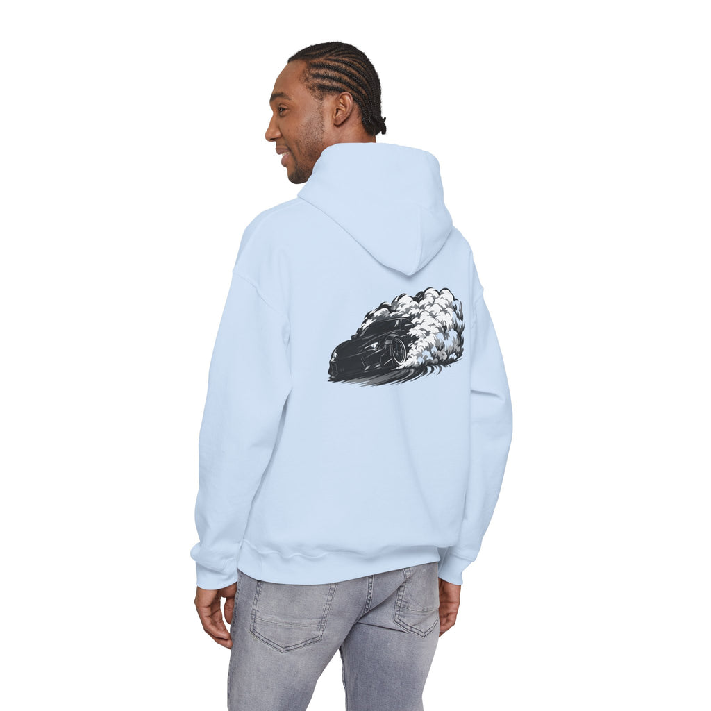Shadow Drift Black Car Hoodie — Wide-Body Drift Design