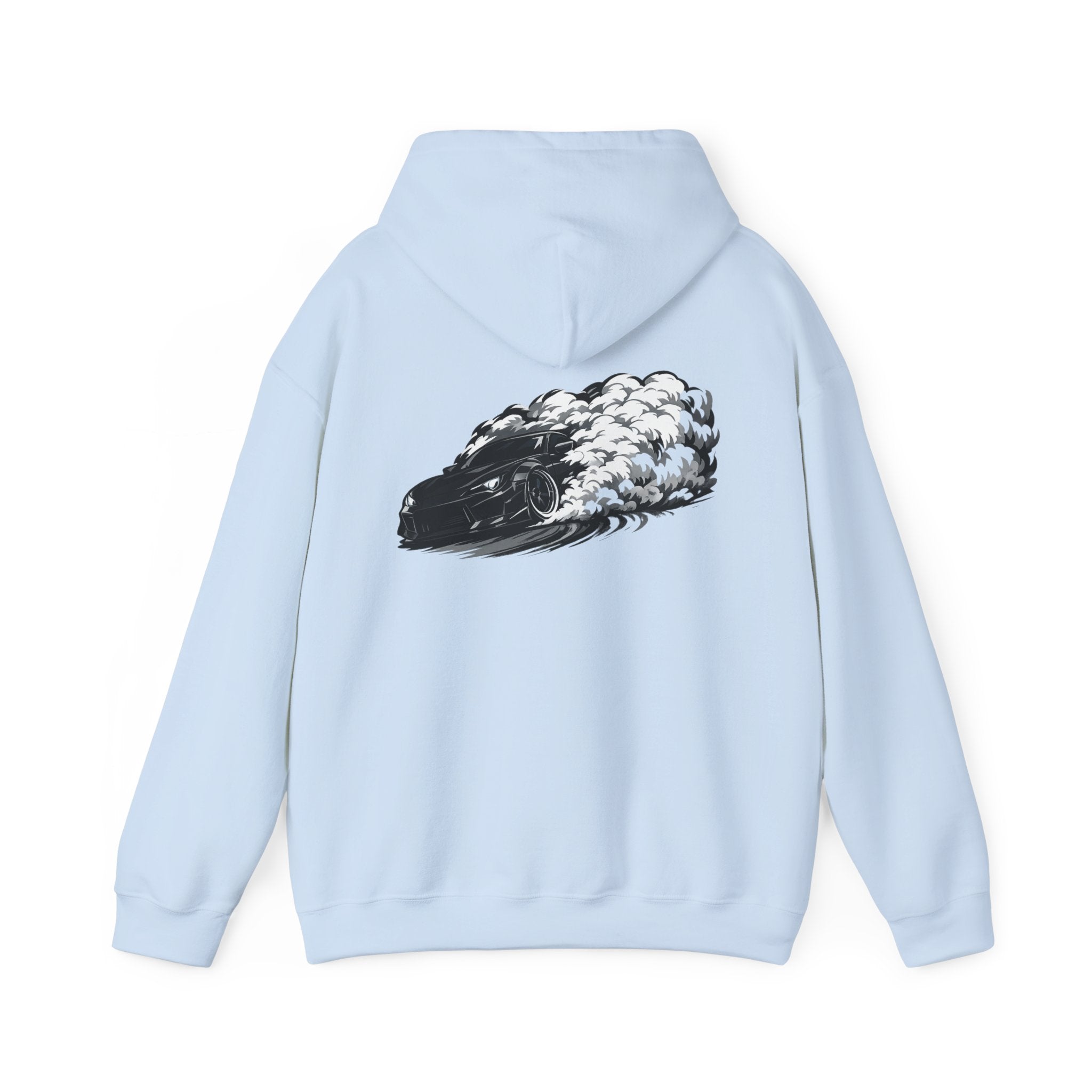 Shadow Drift Black Car Hoodie — Wide-Body Drift Design