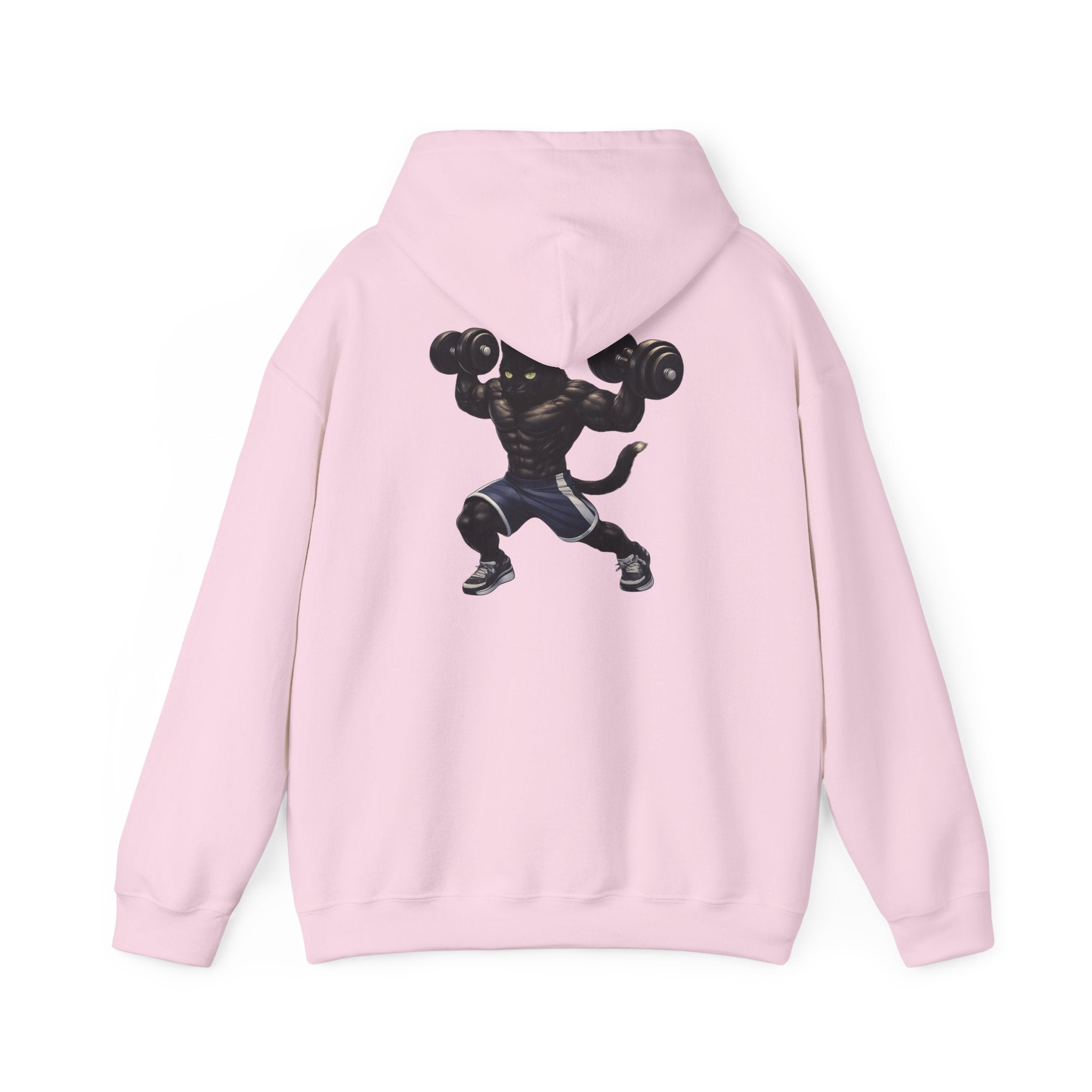 Gym Cat Hoodie — Funny Weightlifting & Workout Hoodie | Fitness Lover Gift