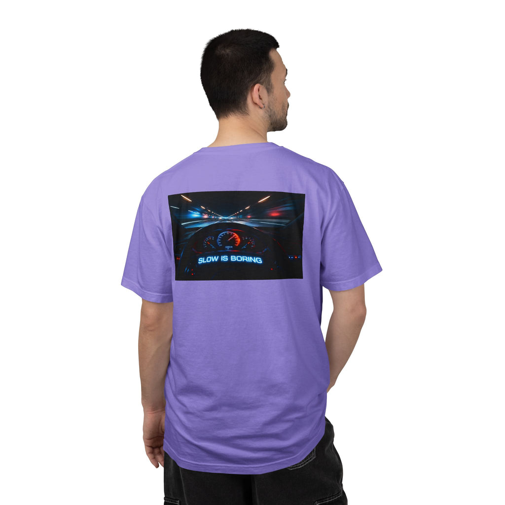 Slow Is Boring Shirt - Racing Speed Enthusiast Dashboard Design