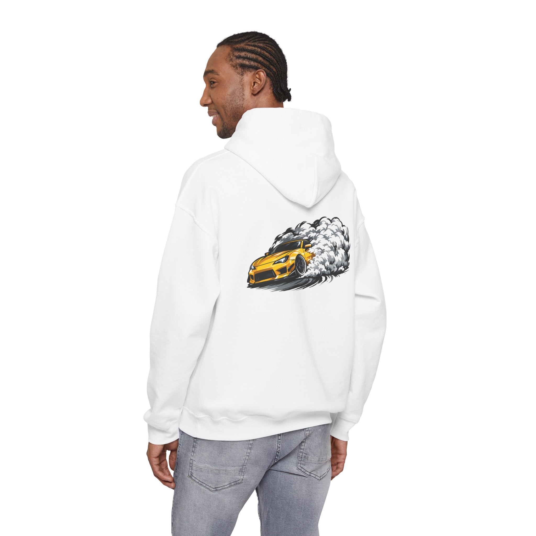 Golden Drift Yellow Car Hoodie