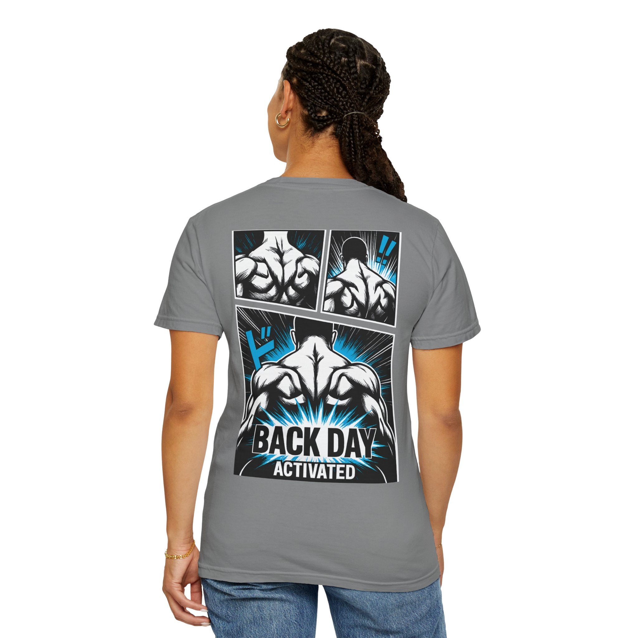 Back Day Activated Comic Gym T-Shirt — Workout Motivation for Bodybuilders