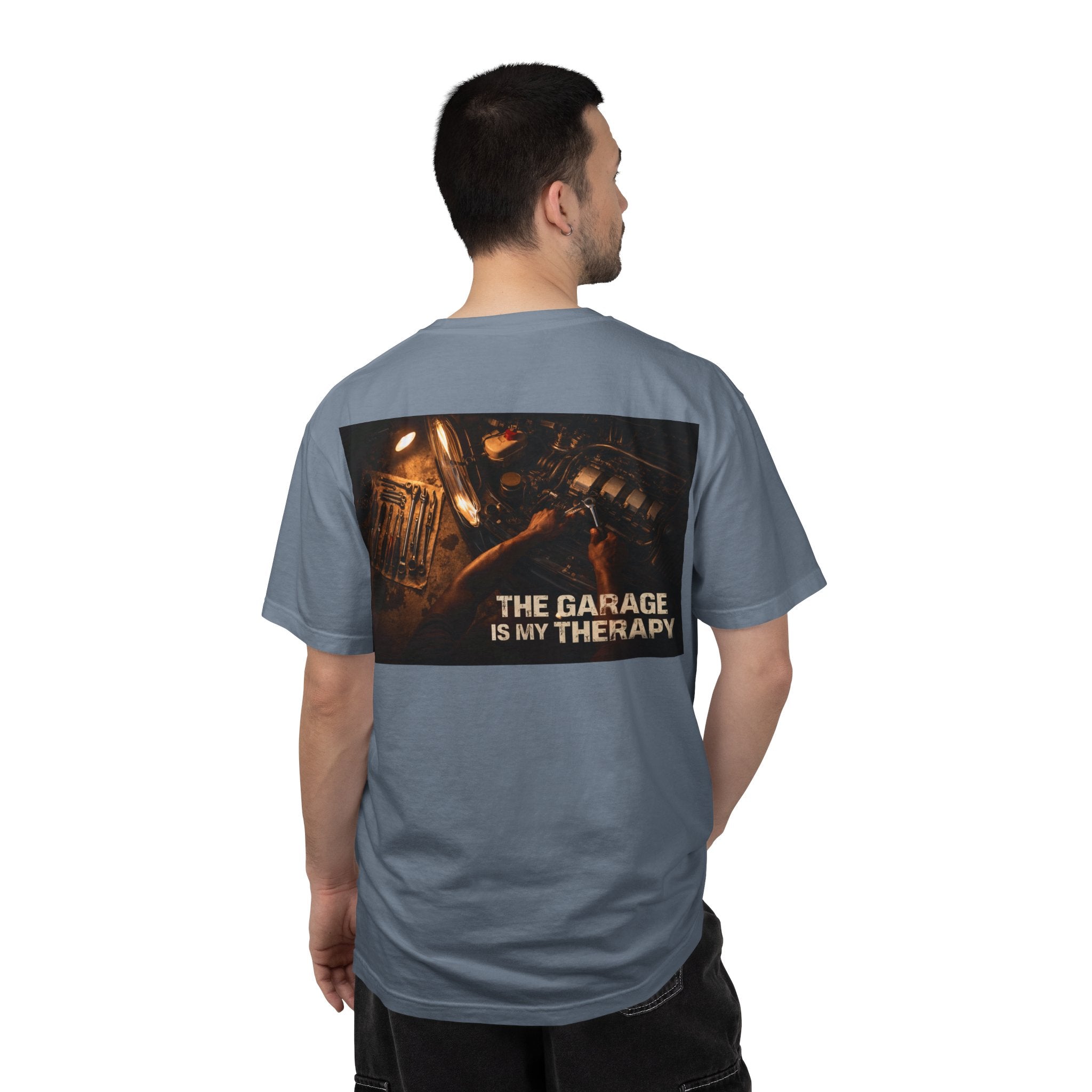 The Garage Is My Therapy T-Shirt - Mechanic Car Enthusiast Gift Version 1