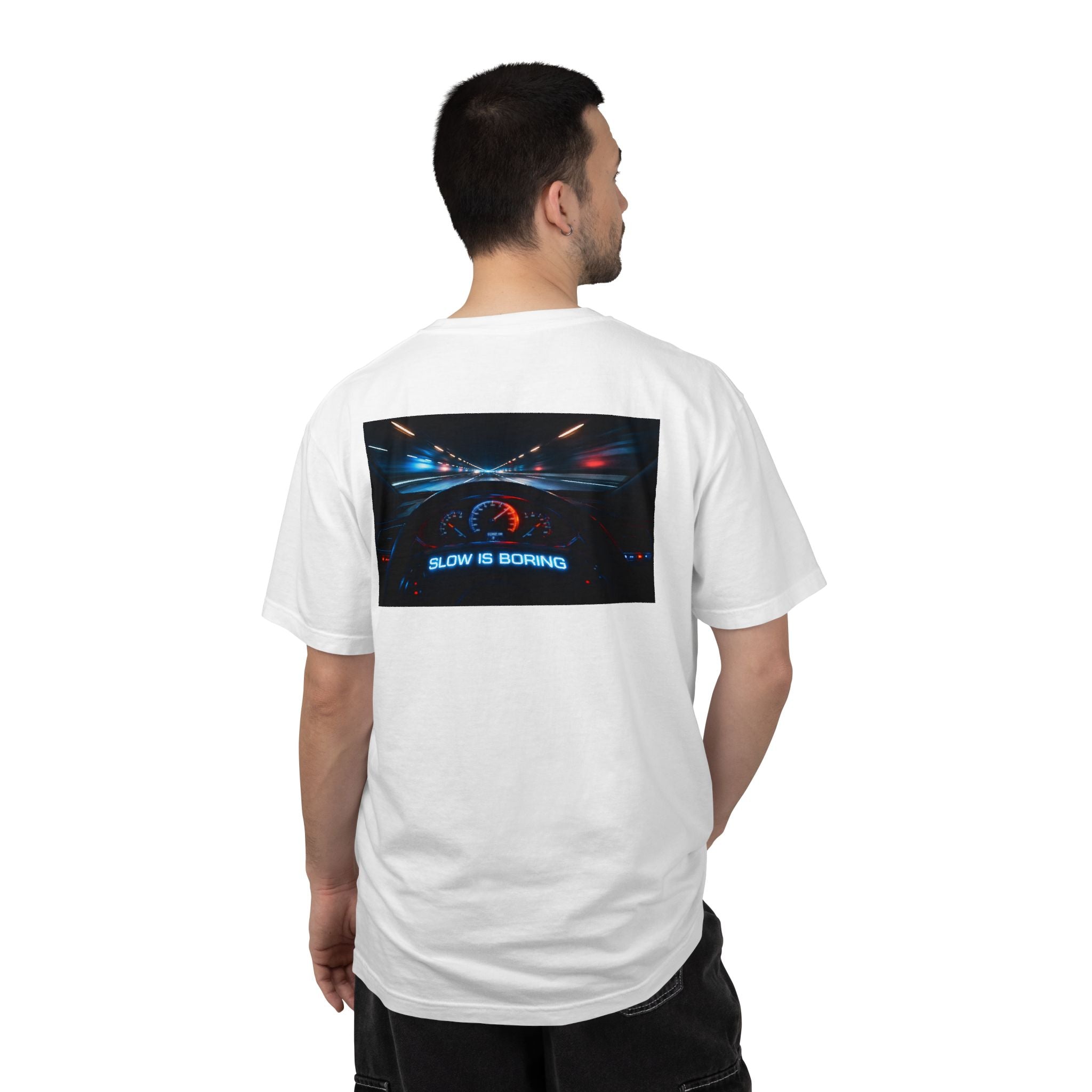 Slow Is Boring Shirt - Racing Speed Enthusiast Dashboard Design