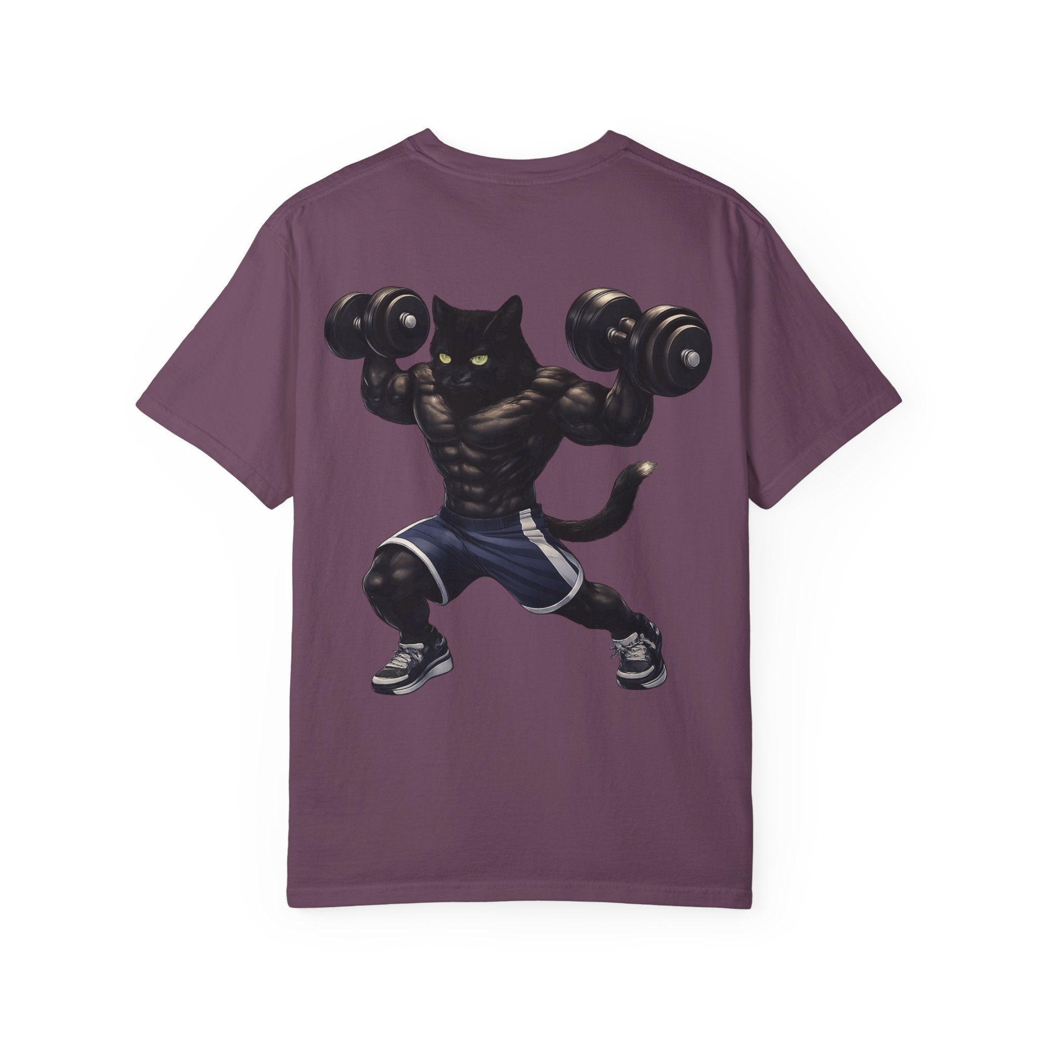Gym Cat Shirt - Funny Workout Weightlifting T-Shirt - Fitness Lover Gift for Men Women