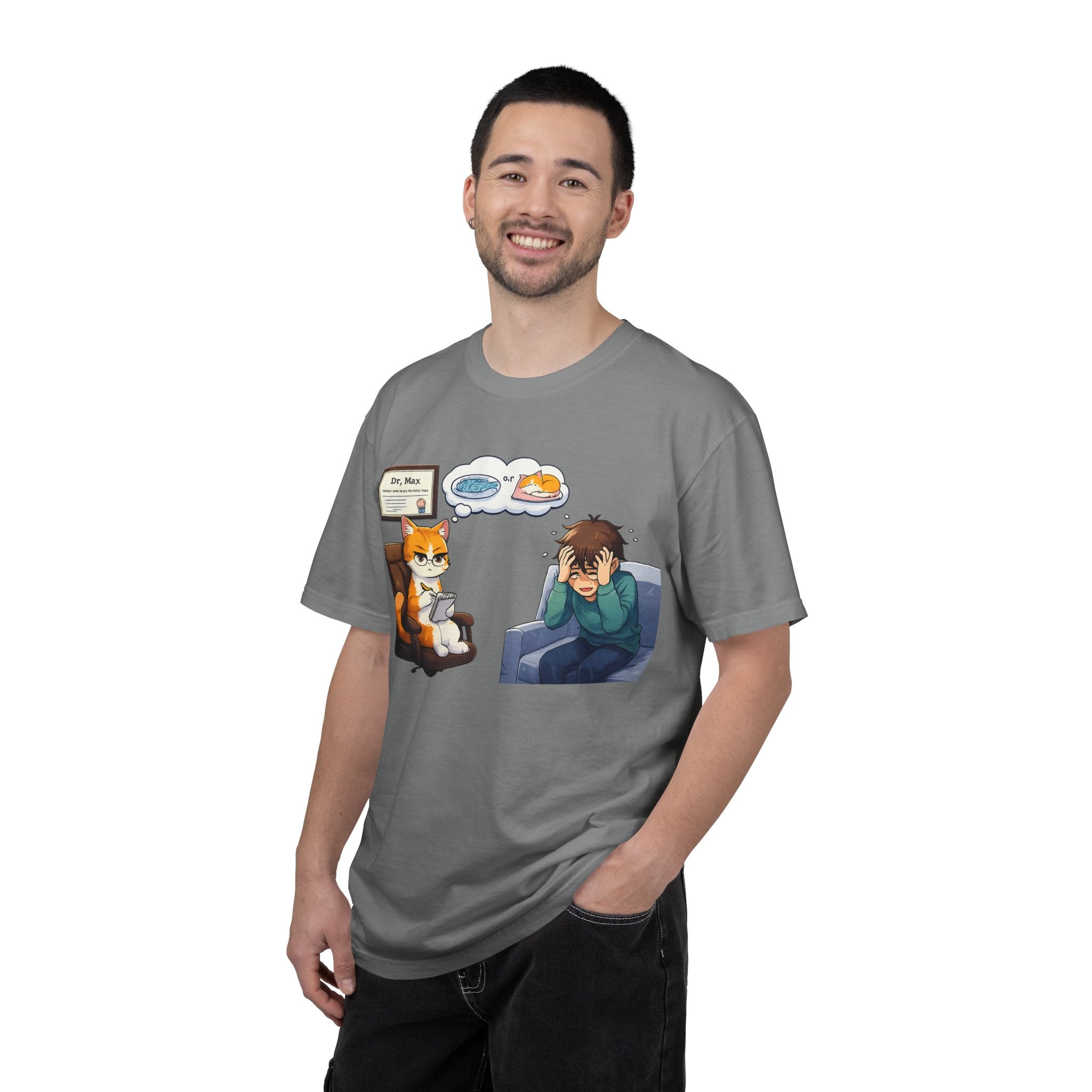 Dr. Max Cat Therapist T-Shirt - Funny Mental Health Humor Gift