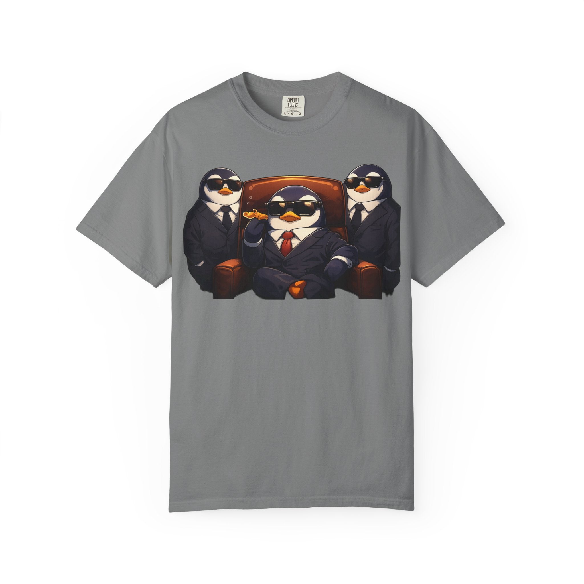 Penguin Mafia Boss T-Shirt — Funny Godfather Penguins in Suits, Cigar & Bodyguards