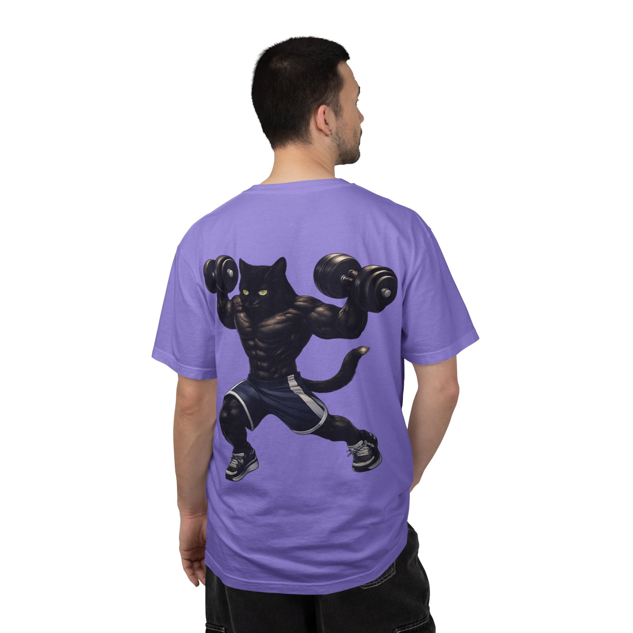 Gym Cat Shirt - Funny Workout Weightlifting T-Shirt - Fitness Lover Gift for Men Women
