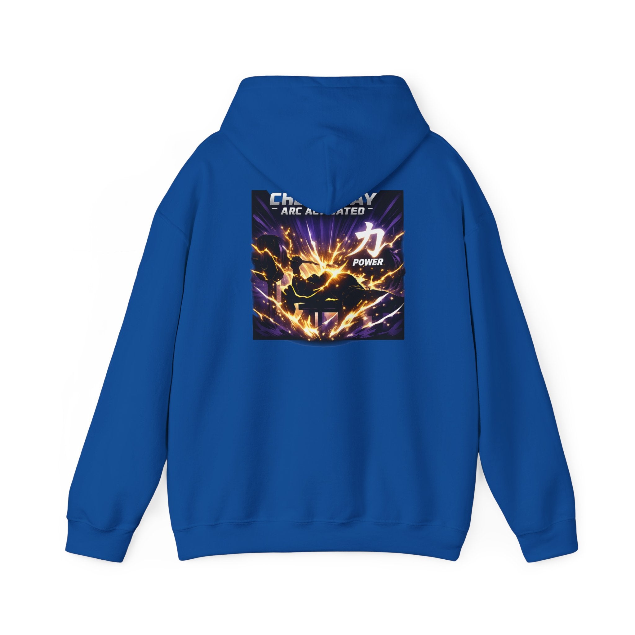 Chest Day Arc Activated Men’s Hoodie — Power (力) Gym Motivation