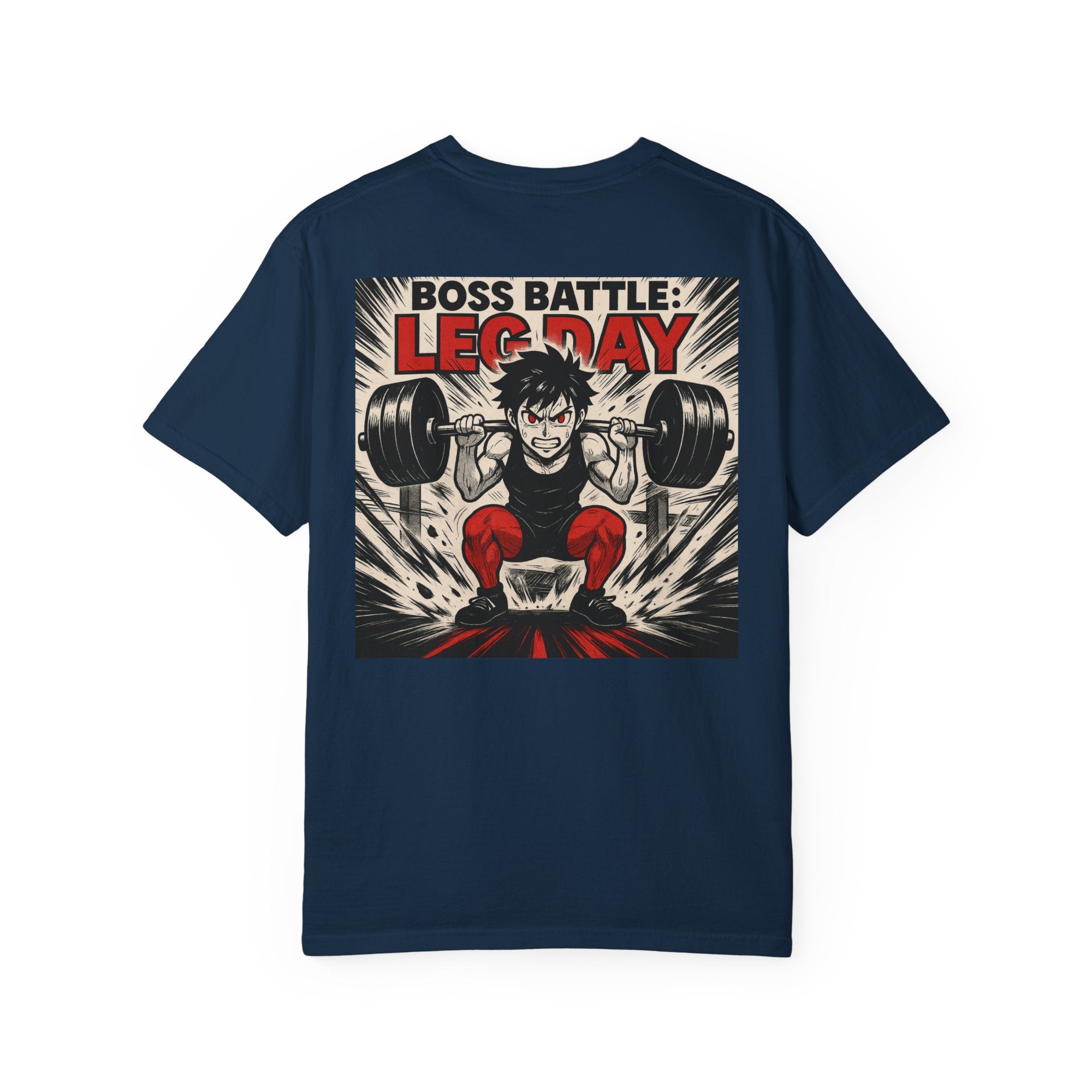 Boss Battle: Leg Day T-Shirt — Anime Gym Male Lifter