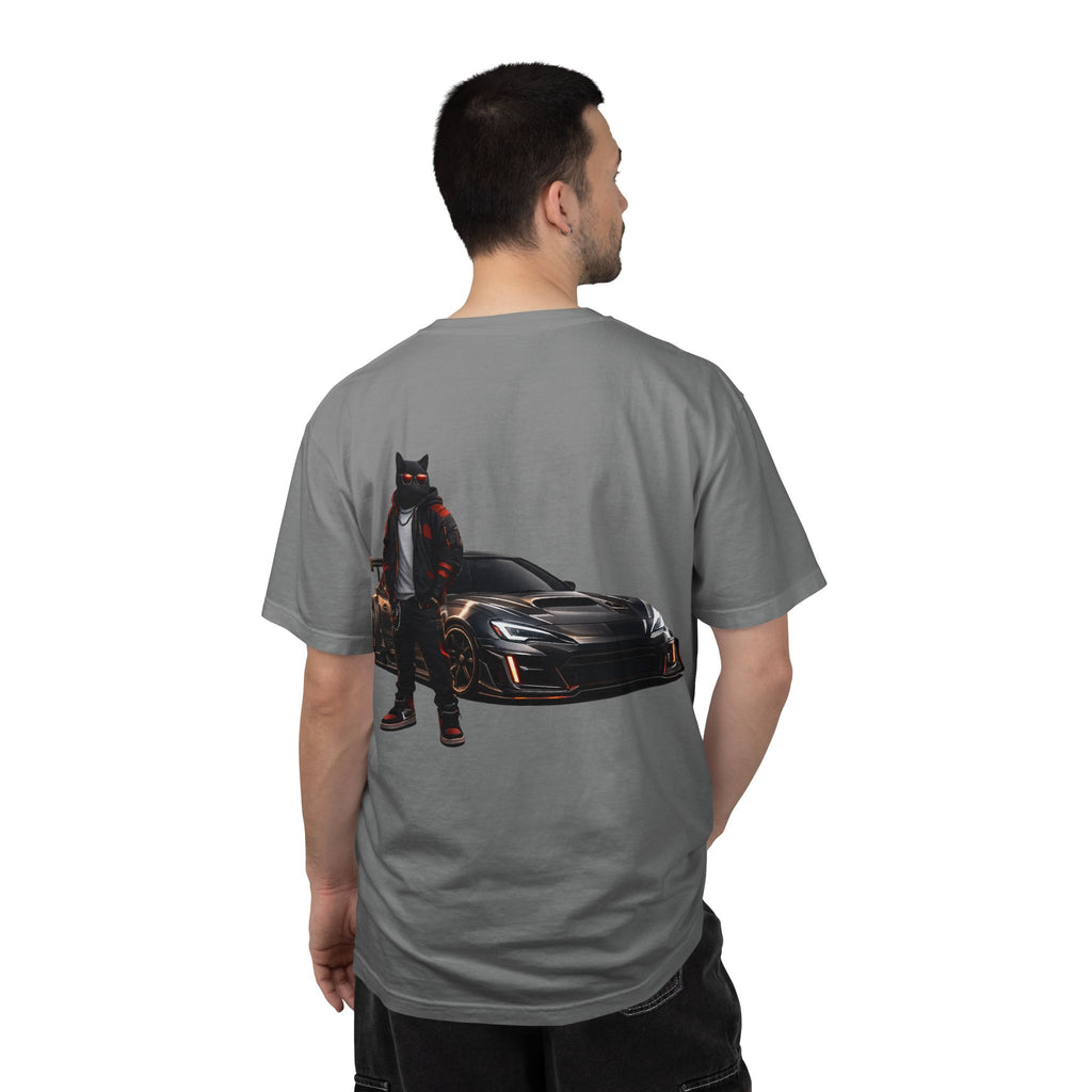 Cool Black Cat Streetwear Custom Widebody Sports Car JDM T-Shirt
