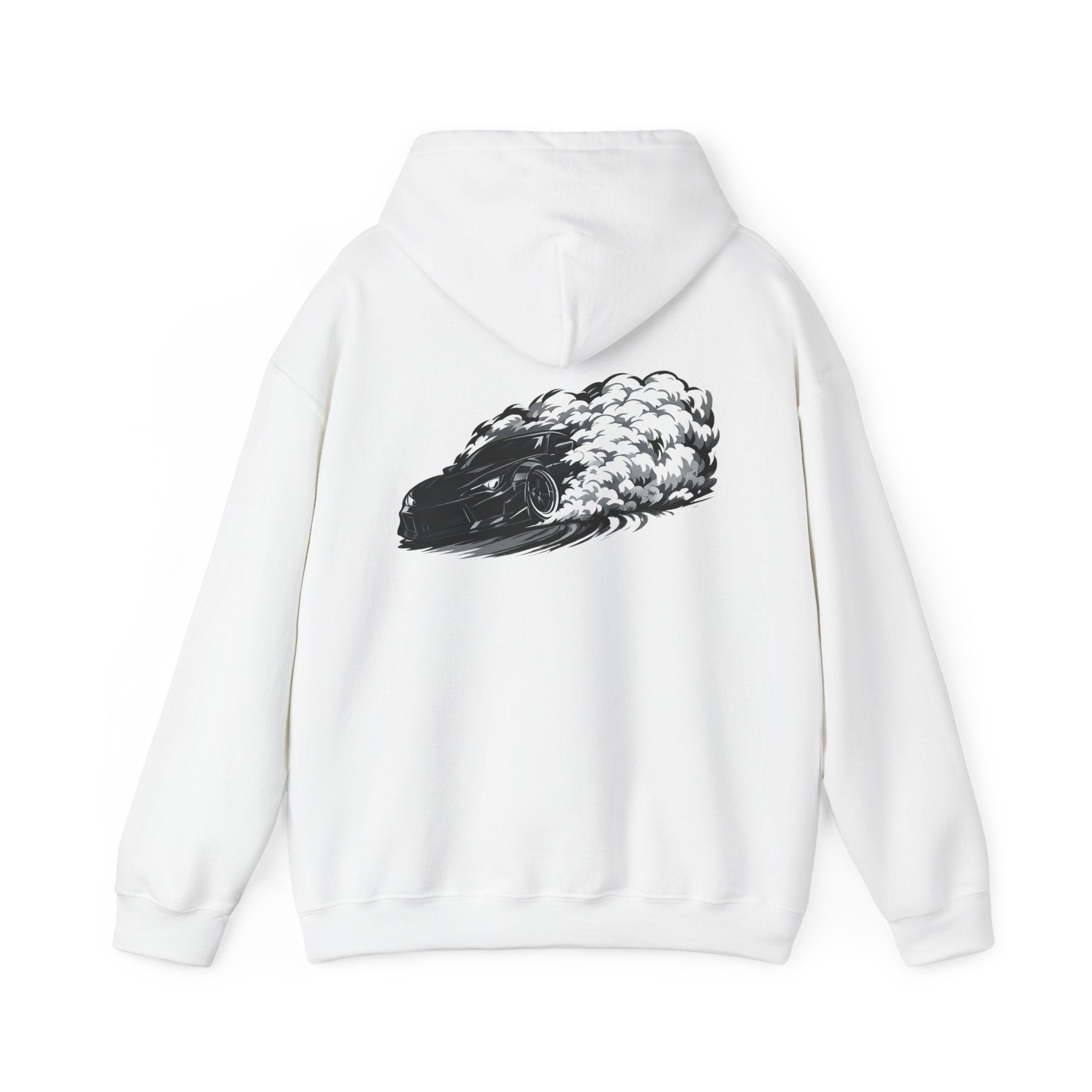 Shadow Drift Black Car Hoodie — Wide-Body Drift Design