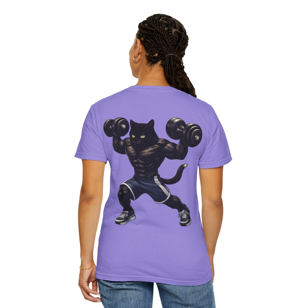 Gym Cat Shirt - Funny Workout Weightlifting T-Shirt - Fitness Lover Gift for Men Women