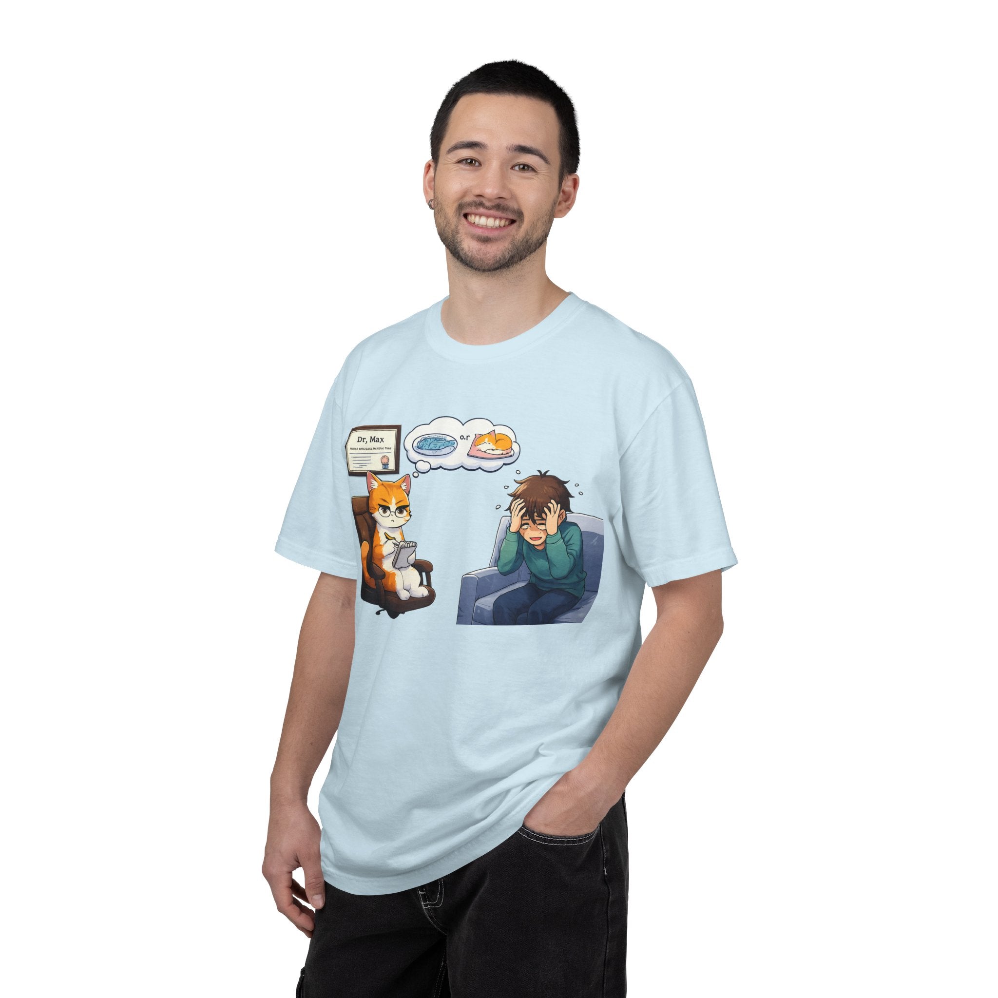 Dr. Max Cat Therapist T-Shirt - Funny Mental Health Humor Gift