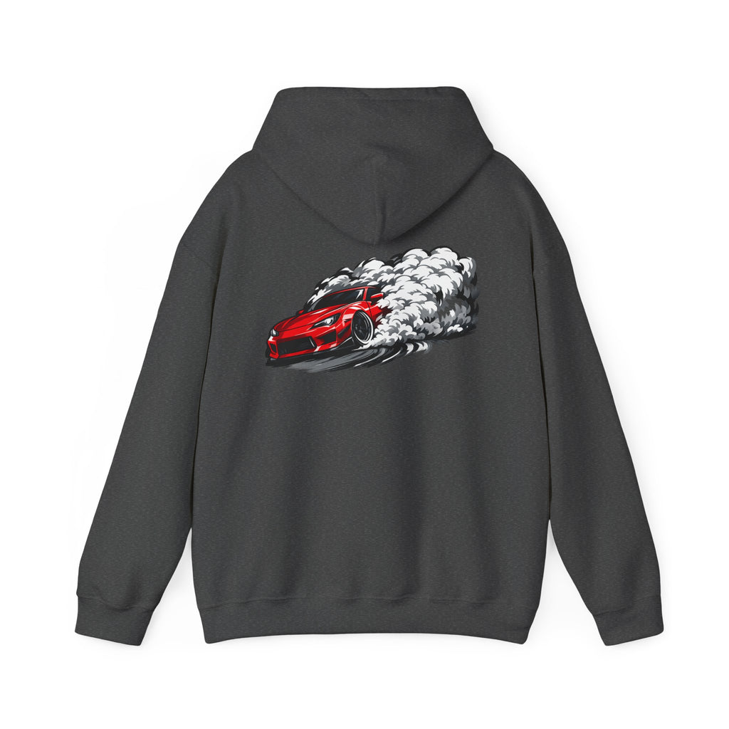 Red Fury Drift Hoodie — Modified Wide-Body JDM Car Design
