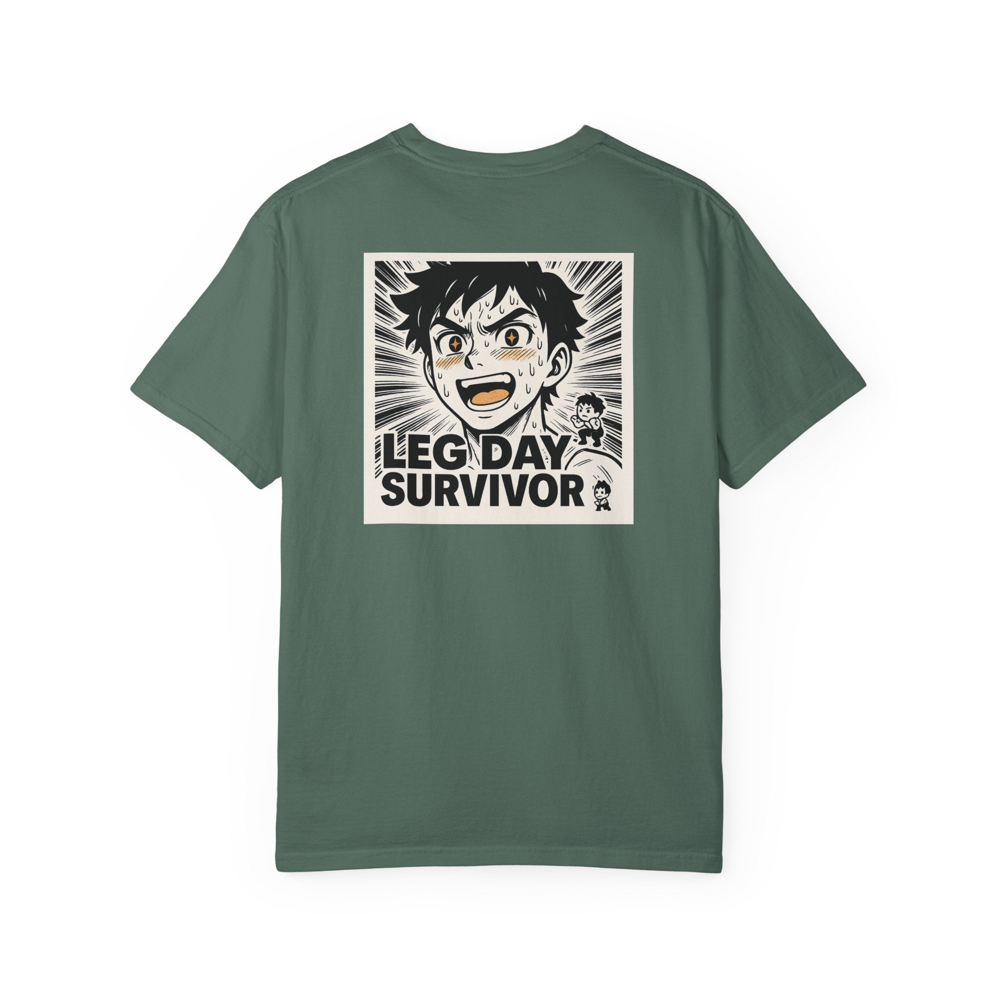 Leg Day Survivor Men’s Shirt - Funny Gym Workout Anime Fitness T-Shirt