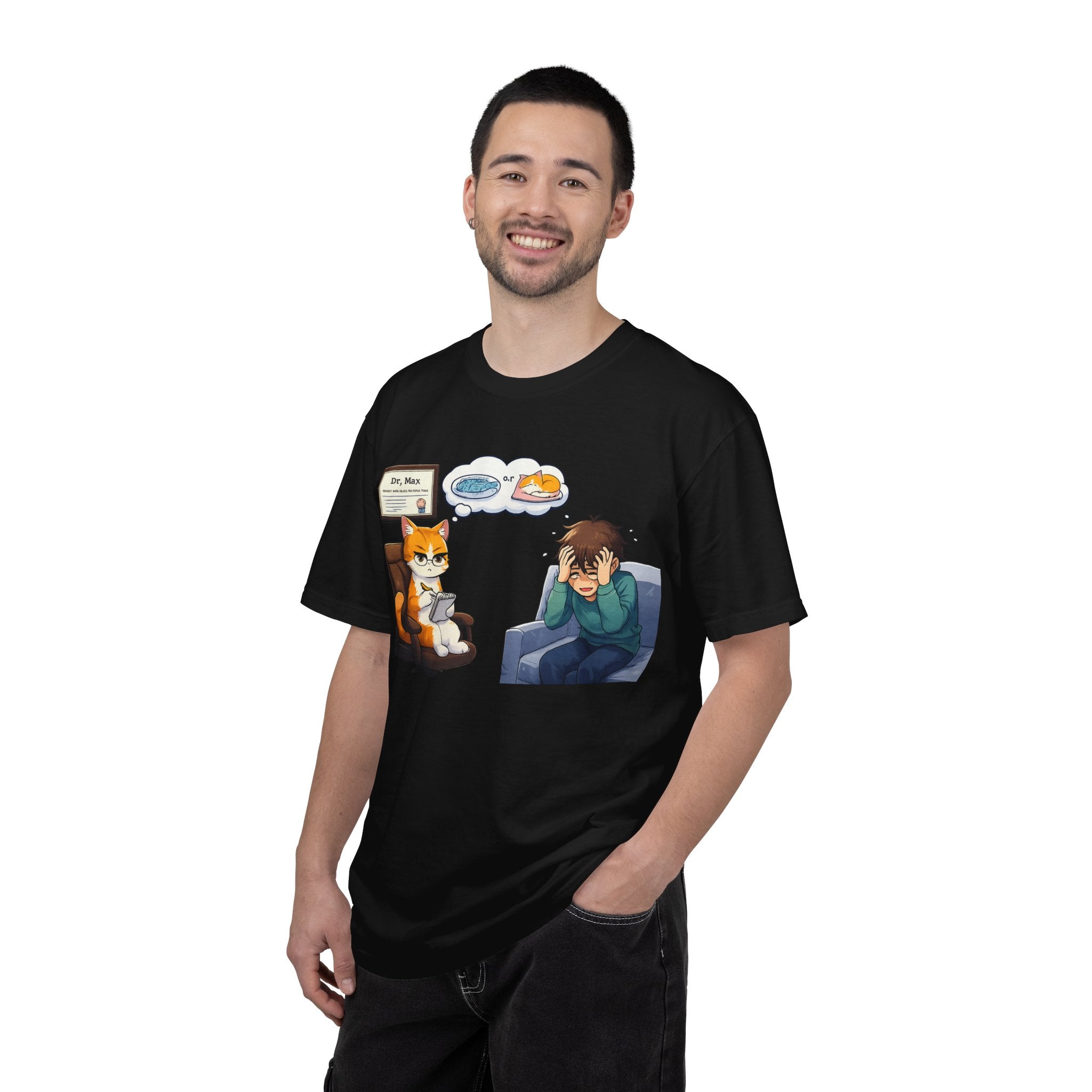 Dr. Max Cat Therapist T-Shirt - Funny Mental Health Humor Gift