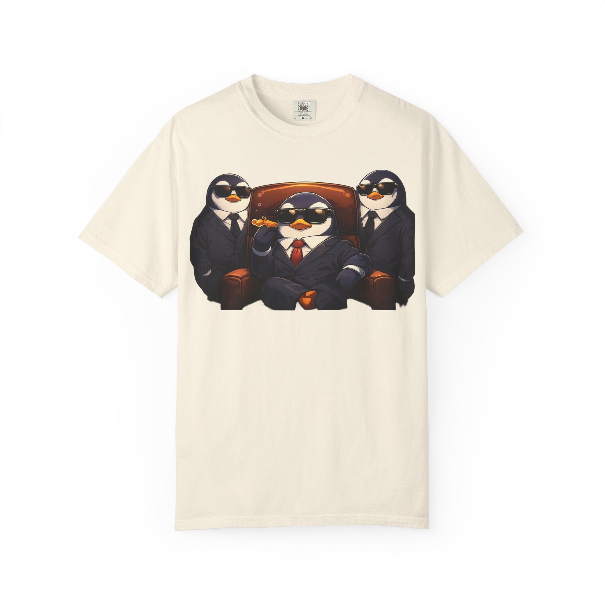 Penguin Mafia Boss T-Shirt — Funny Godfather Penguins in Suits, Cigar & Bodyguards