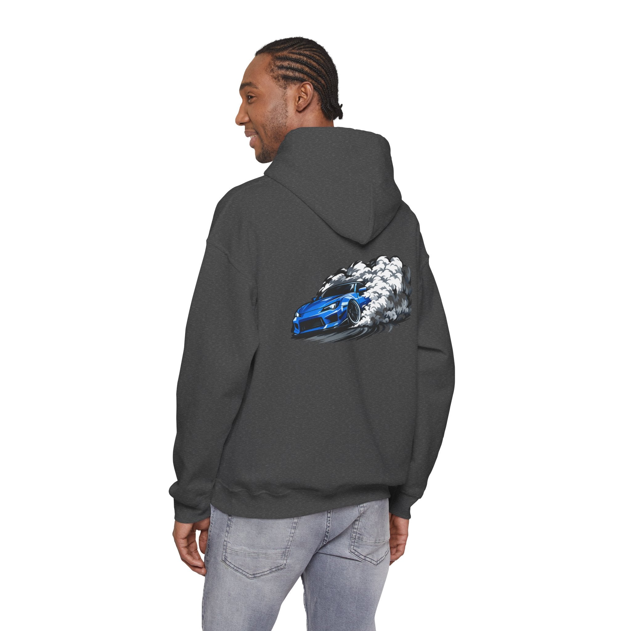 Blue Thunder Drift Hoodie — Blue Drift Car Design (Thunder Edition)