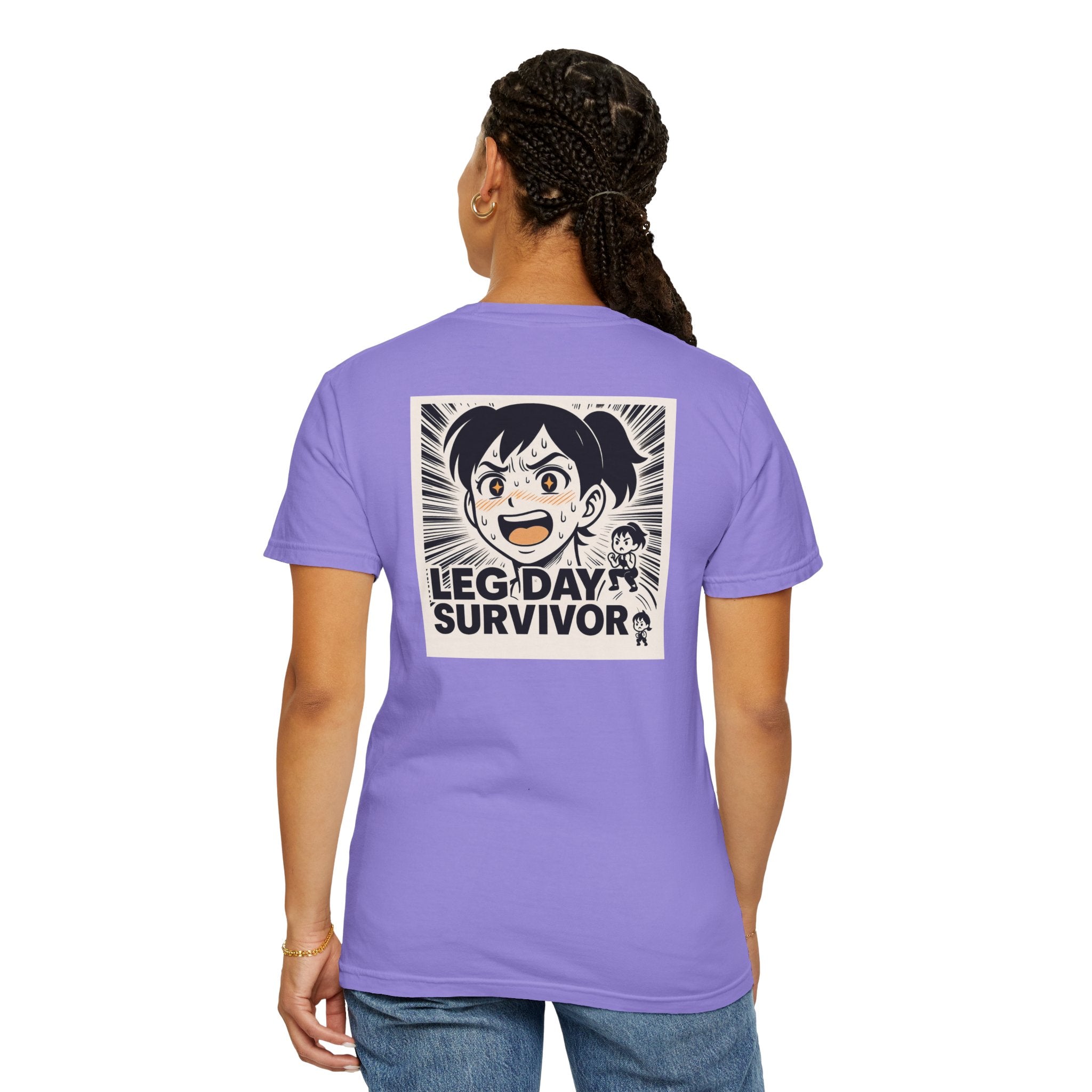 Leg Day Survivor Women’s Shirt - Funny Gym Workout Anime Fitness T-Shirt