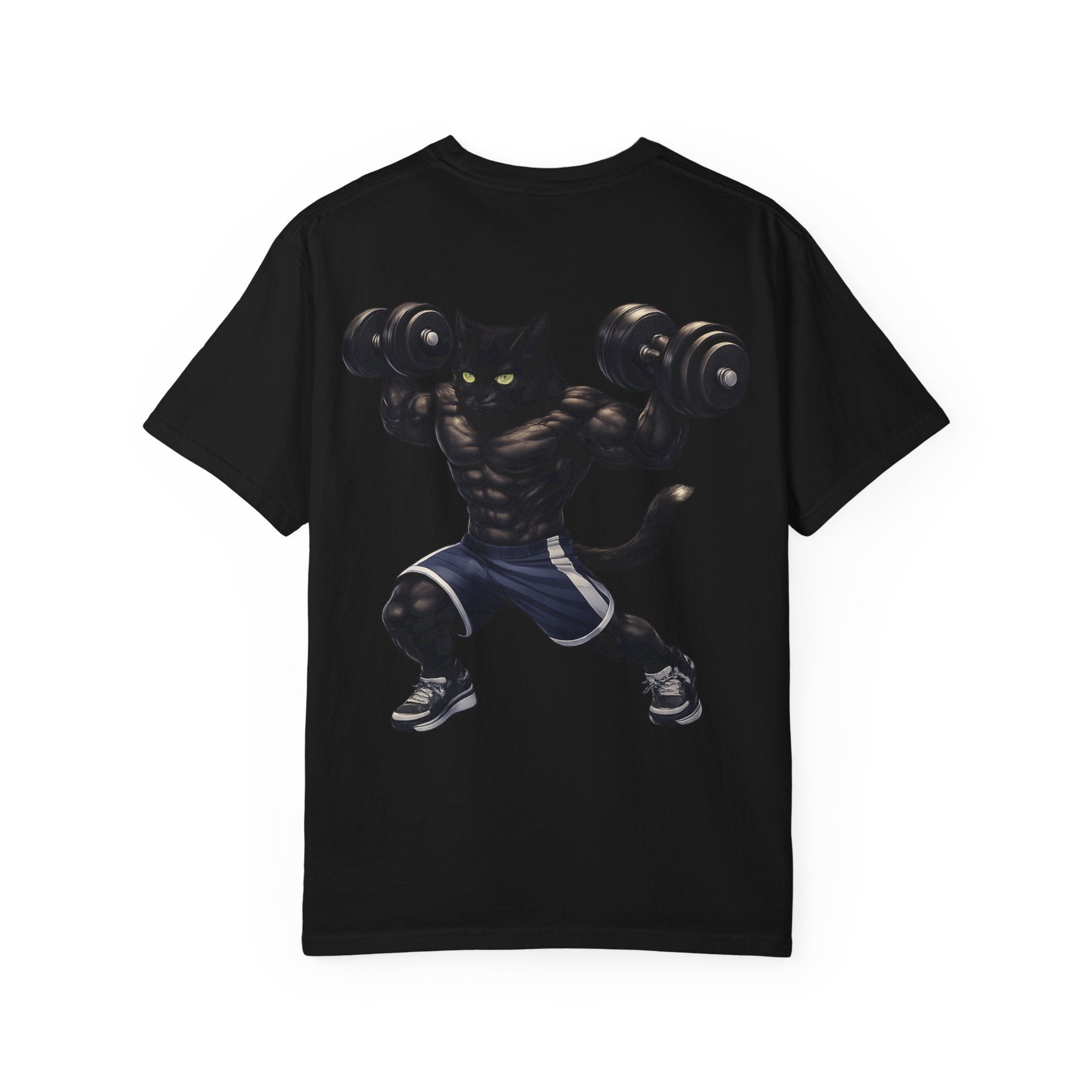 Gym Cat Shirt - Funny Workout Weightlifting T-Shirt - Fitness Lover Gift for Men Women