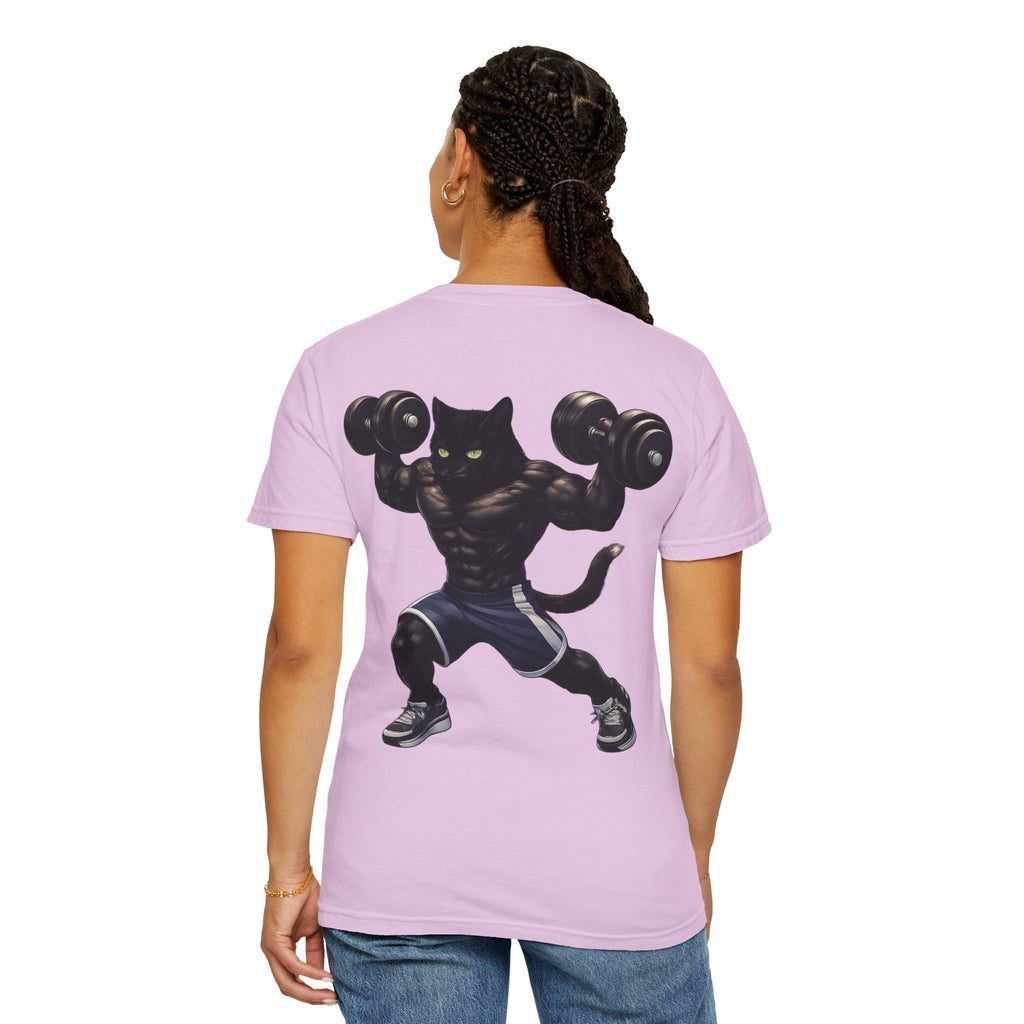 Gym Cat Shirt - Funny Workout Weightlifting T-Shirt - Fitness Lover Gift for Men Women