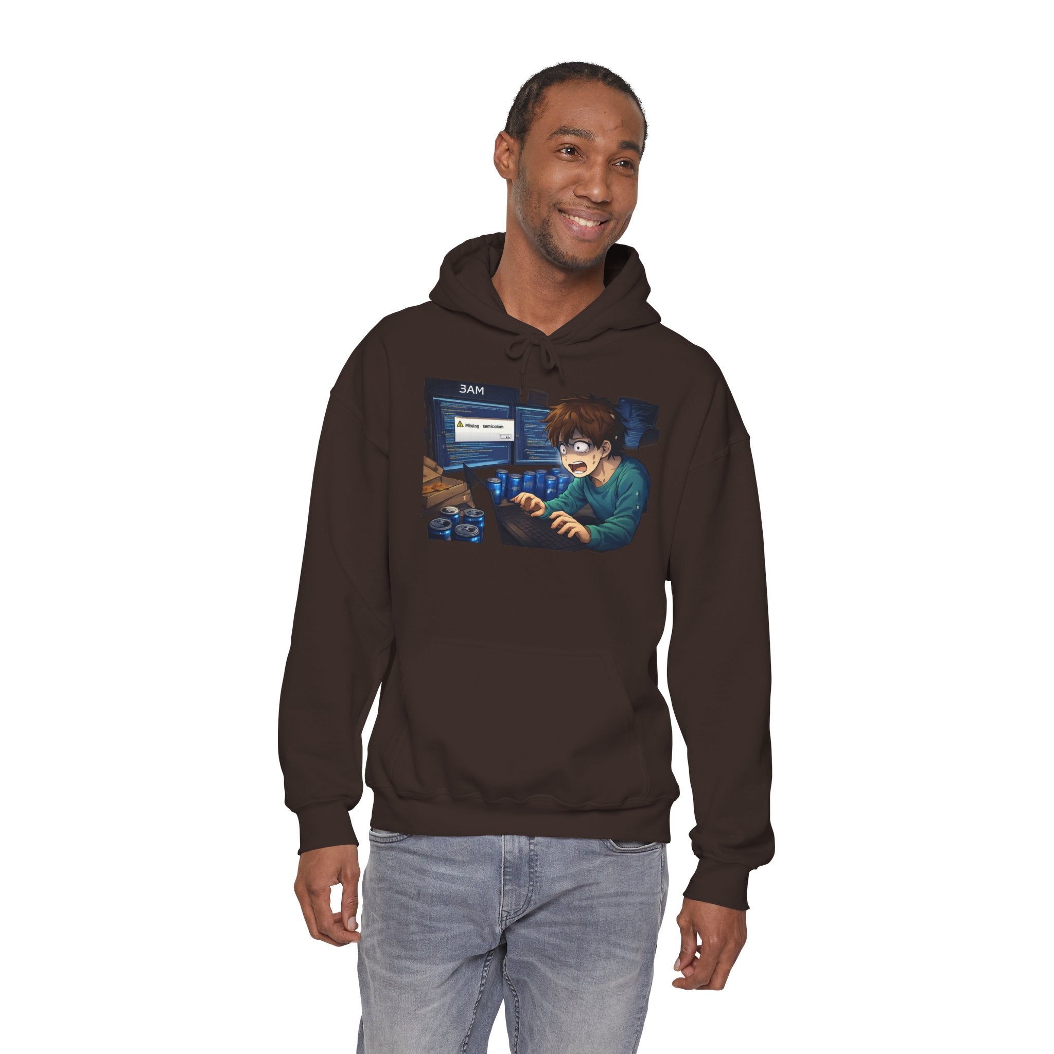 Missing Semicolon 3AM Programmer Hoodie - Developer Humor Gift