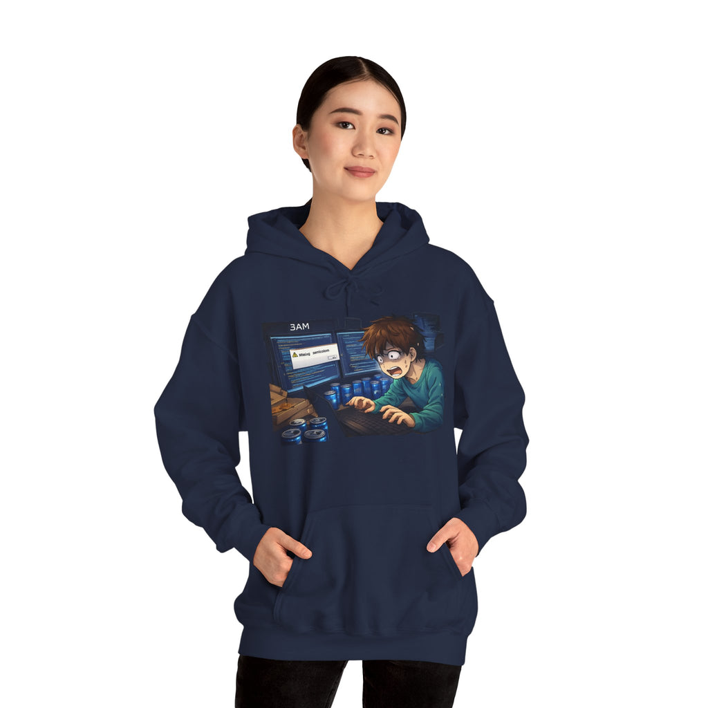 Missing Semicolon 3AM Programmer Hoodie - Developer Humor Gift