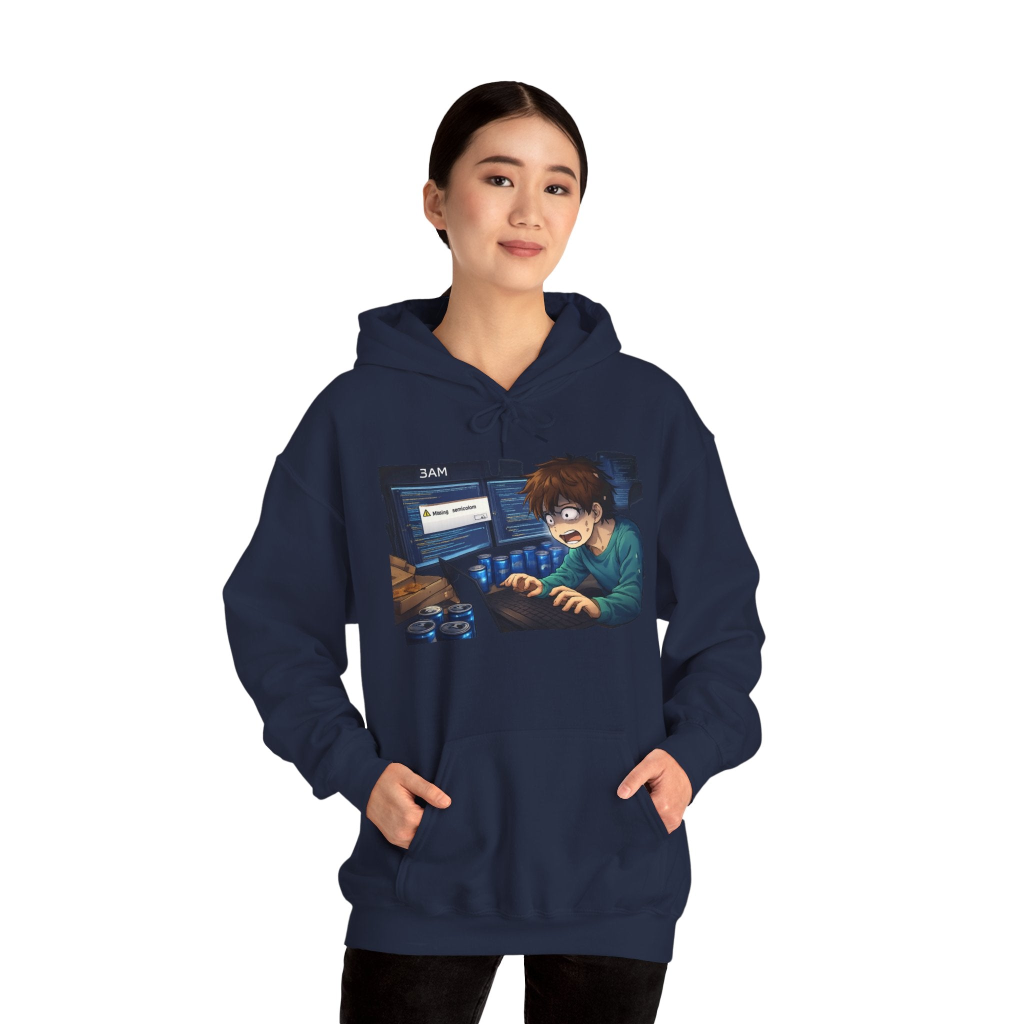 Missing Semicolon 3AM Programmer Hoodie - Developer Humor Gift
