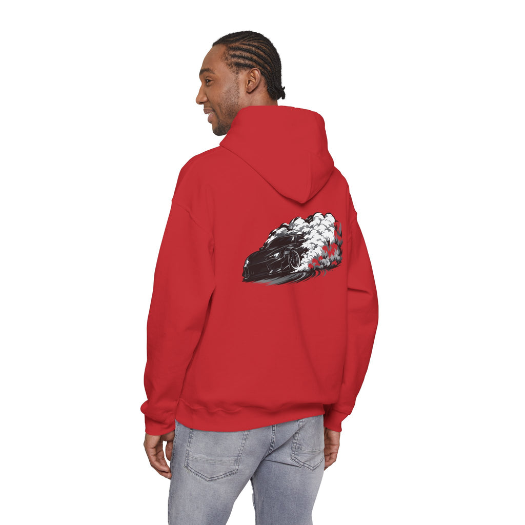 Shadow Drift Black Car Hoodie — Wide-Body Drift Design
