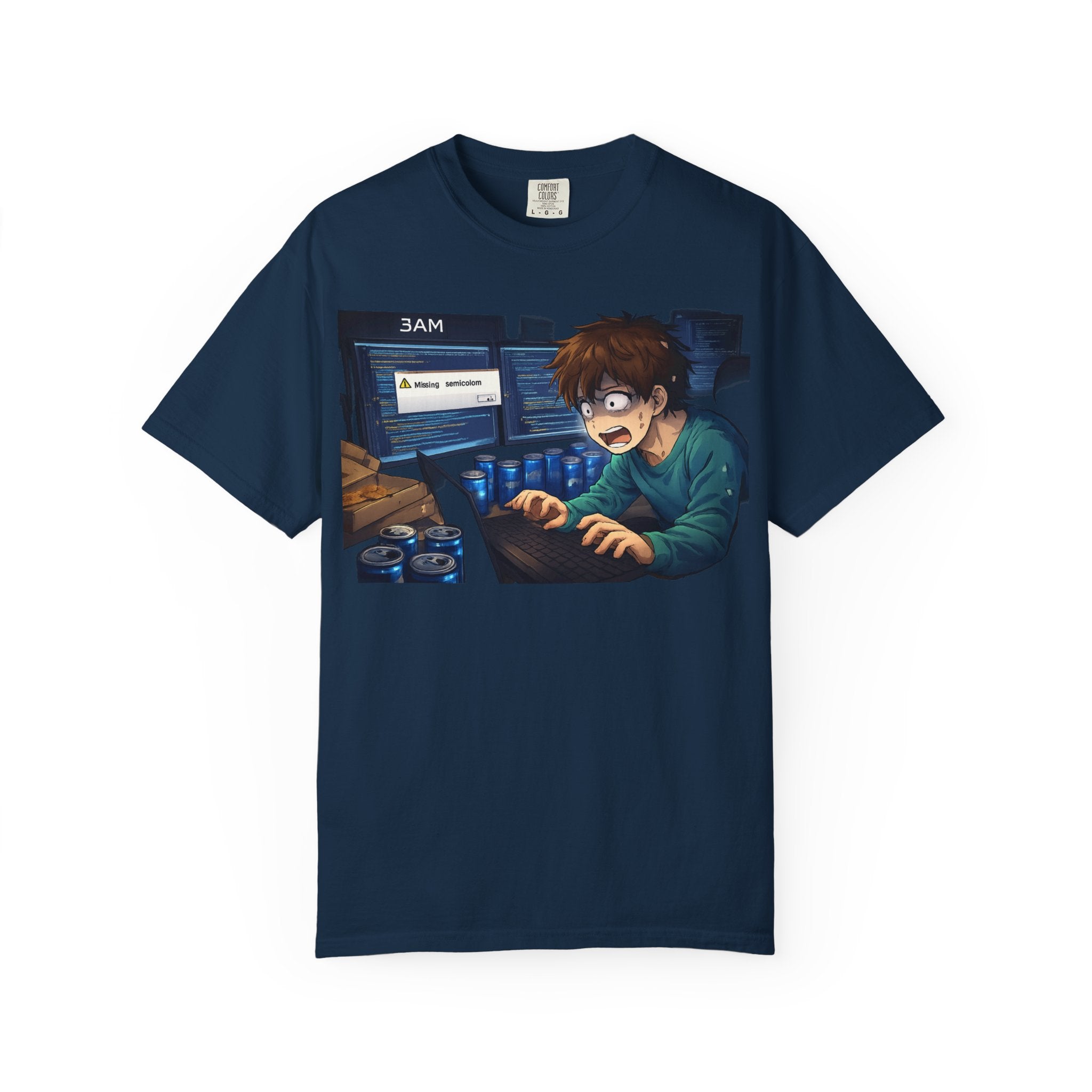 Missing Semicolon 3AM Programmer T-Shirt - Developer Humor Gift
