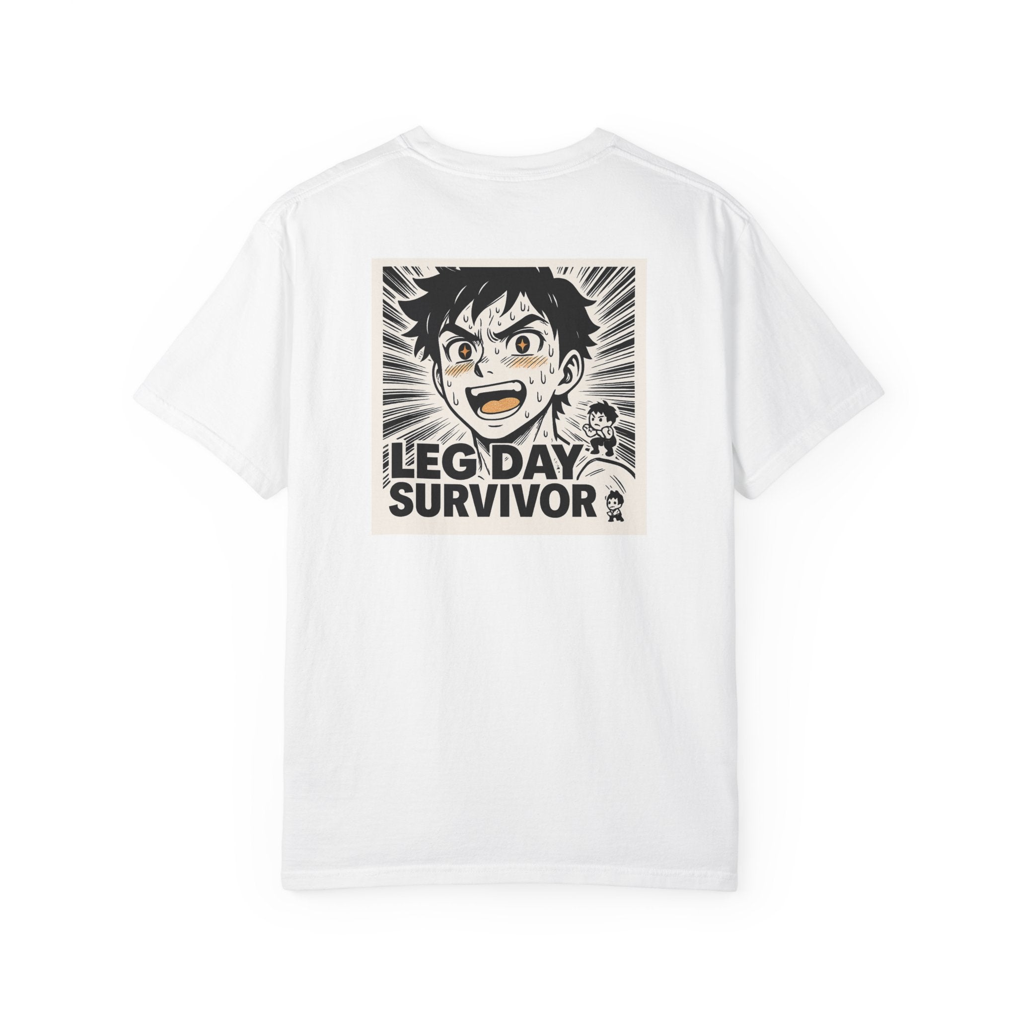 Leg Day Survivor Men’s Shirt - Funny Gym Workout Anime Fitness T-Shirt