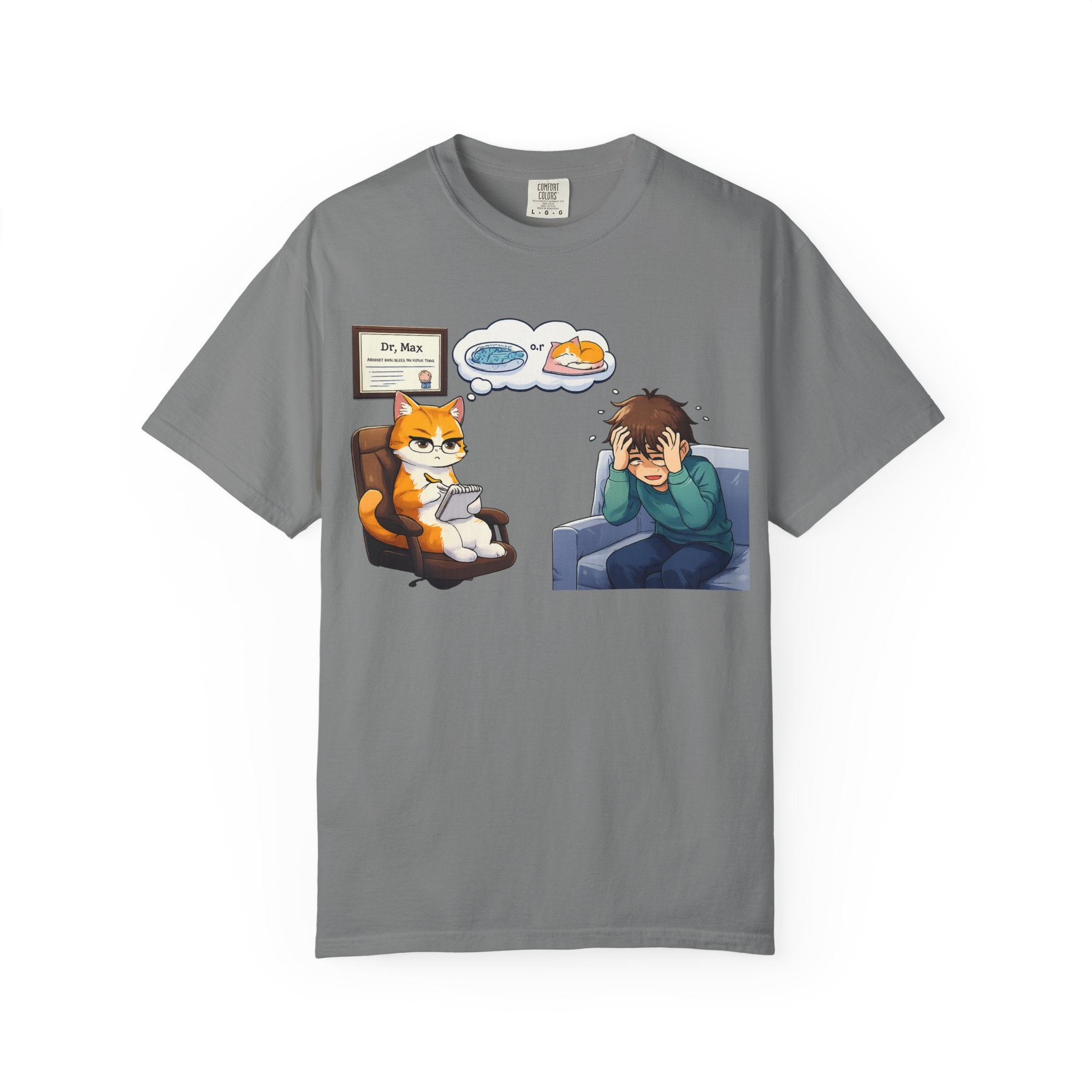 Dr. Max Cat Therapist T-Shirt - Funny Mental Health Humor Gift