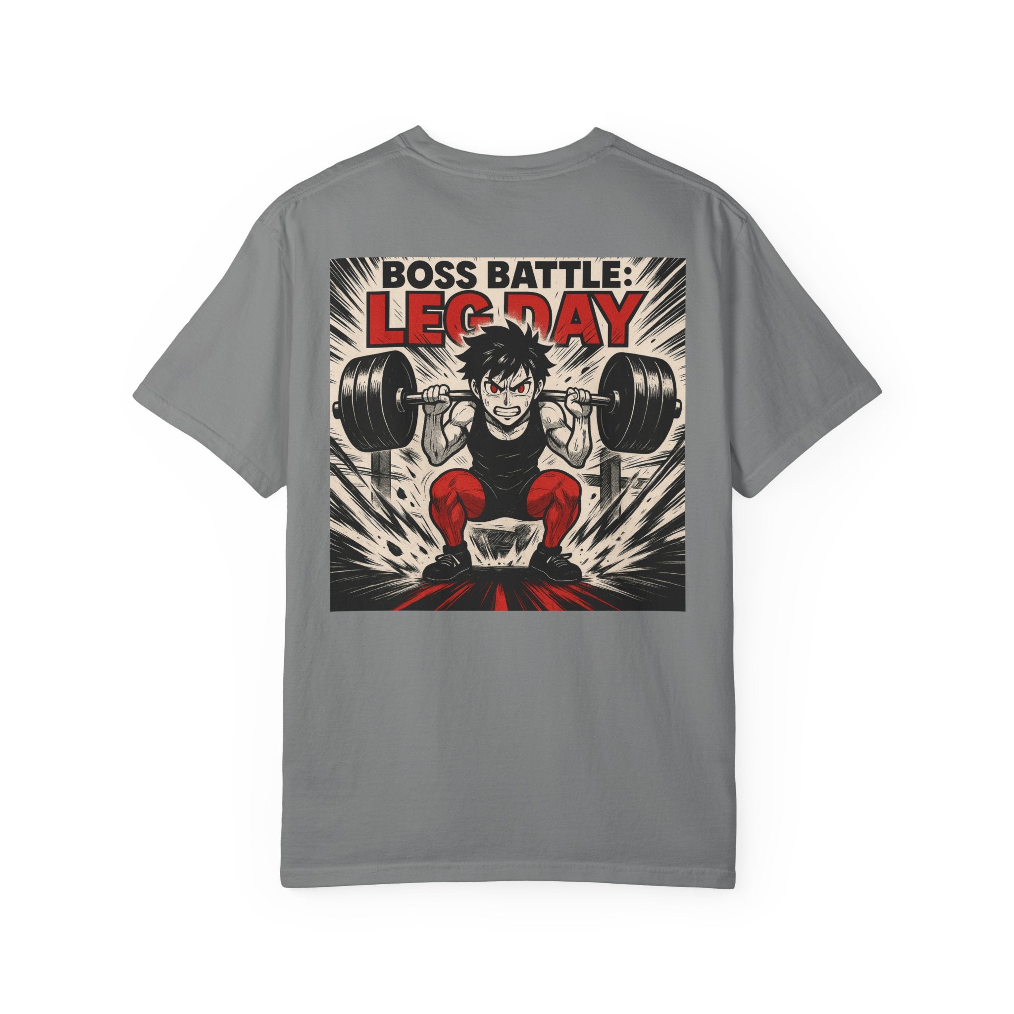 Boss Battle: Leg Day T-Shirt — Anime Gym Male Lifter