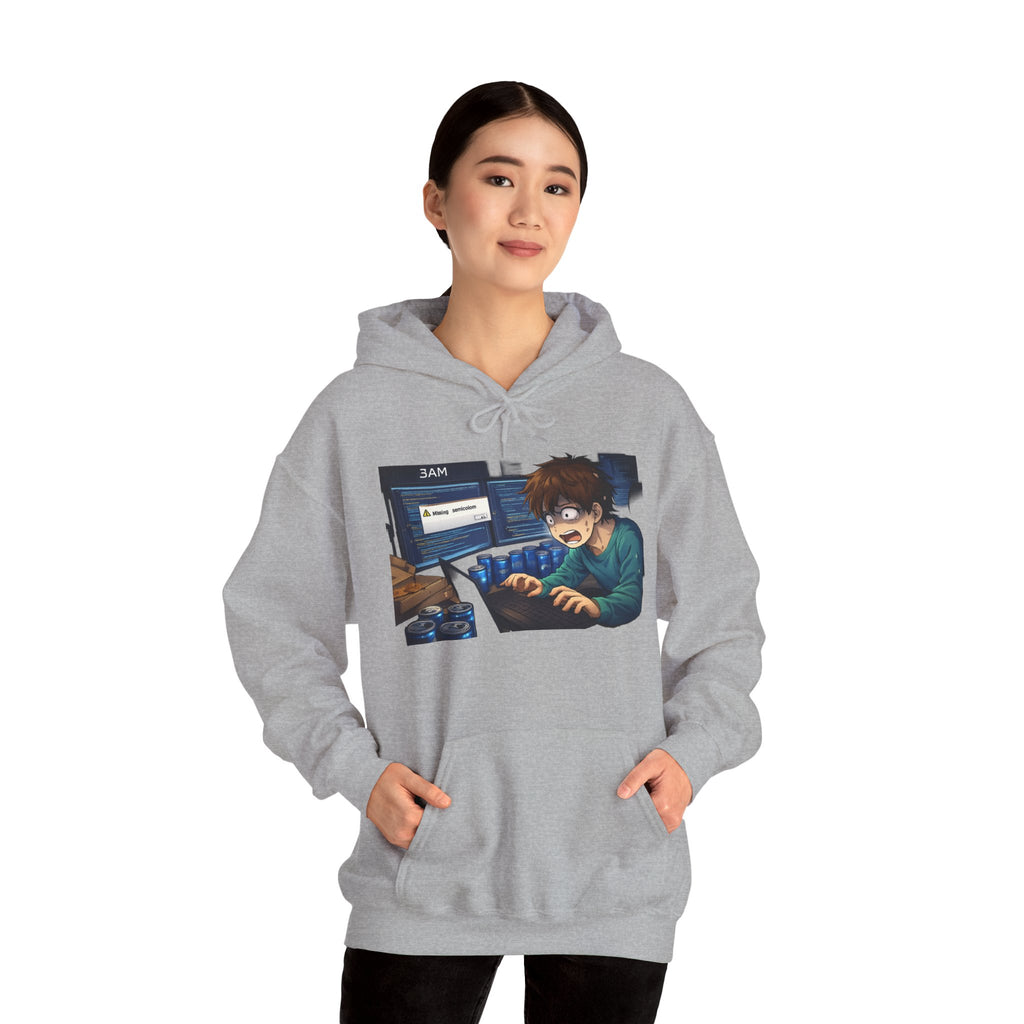 Missing Semicolon 3AM Programmer Hoodie - Developer Humor Gift