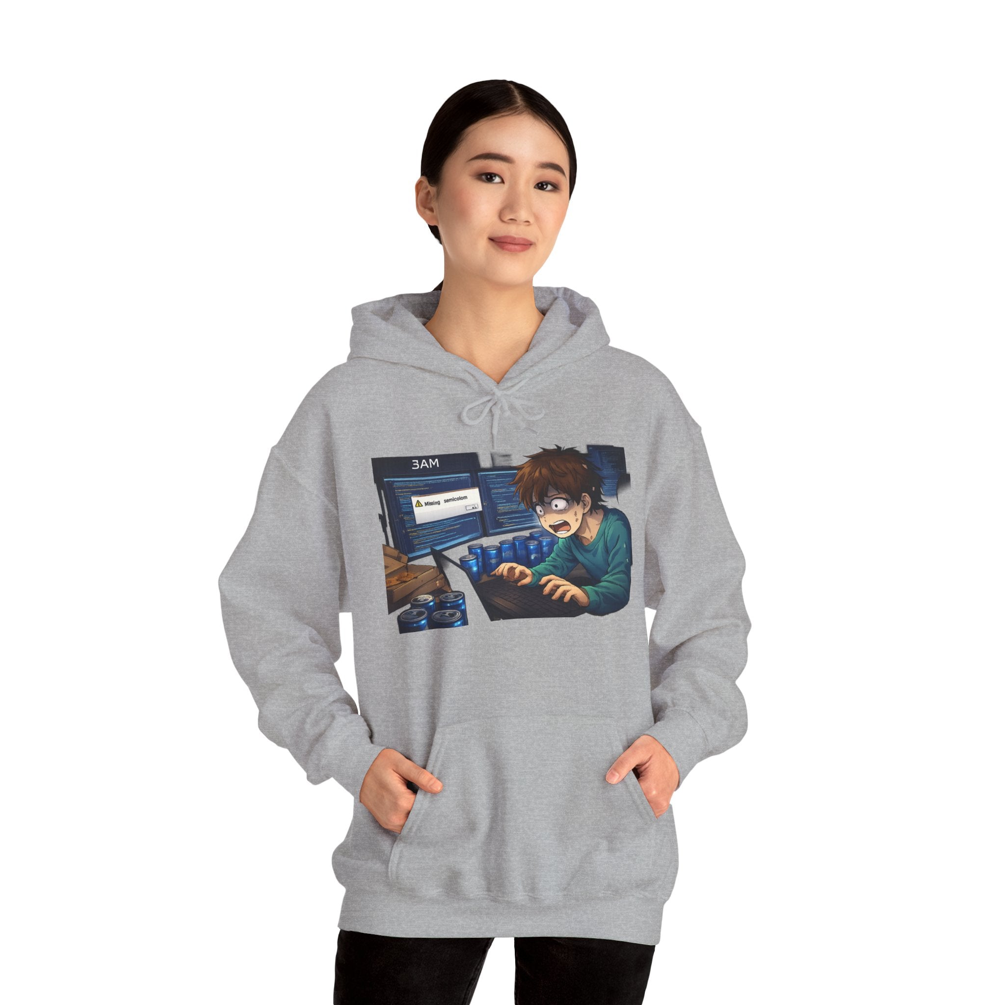 Missing Semicolon 3AM Programmer Hoodie - Developer Humor Gift