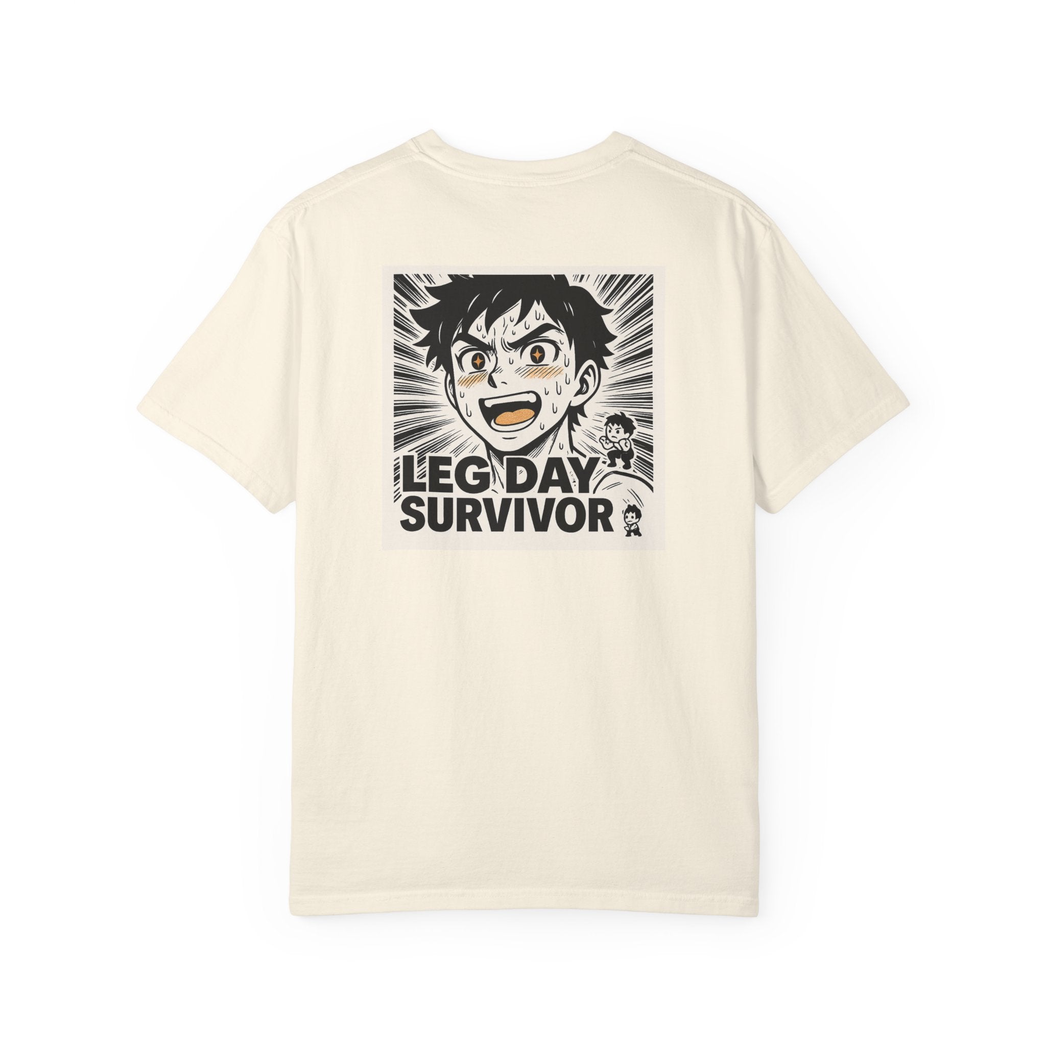 Leg Day Survivor Men’s Shirt - Funny Gym Workout Anime Fitness T-Shirt