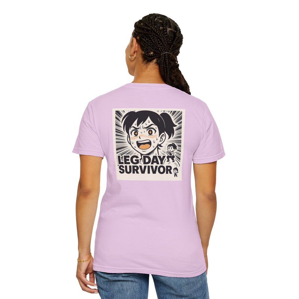 Leg Day Survivor Women’s Shirt - Funny Gym Workout Anime Fitness T-Shirt