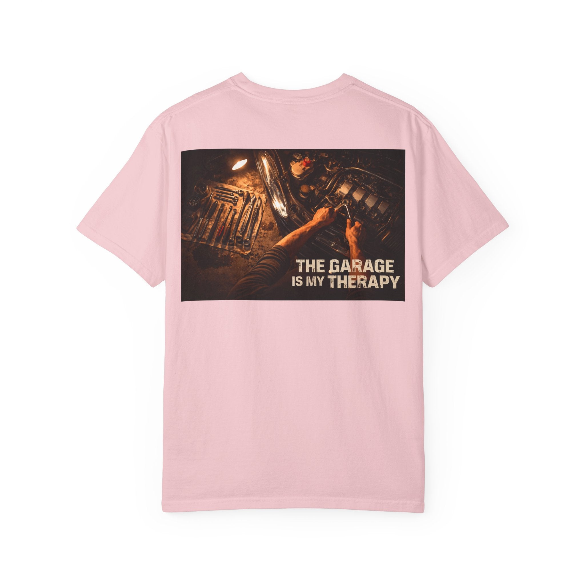 The Garage Is My Therapy T-Shirt - Mechanic Car Enthusiast Gift Version 2