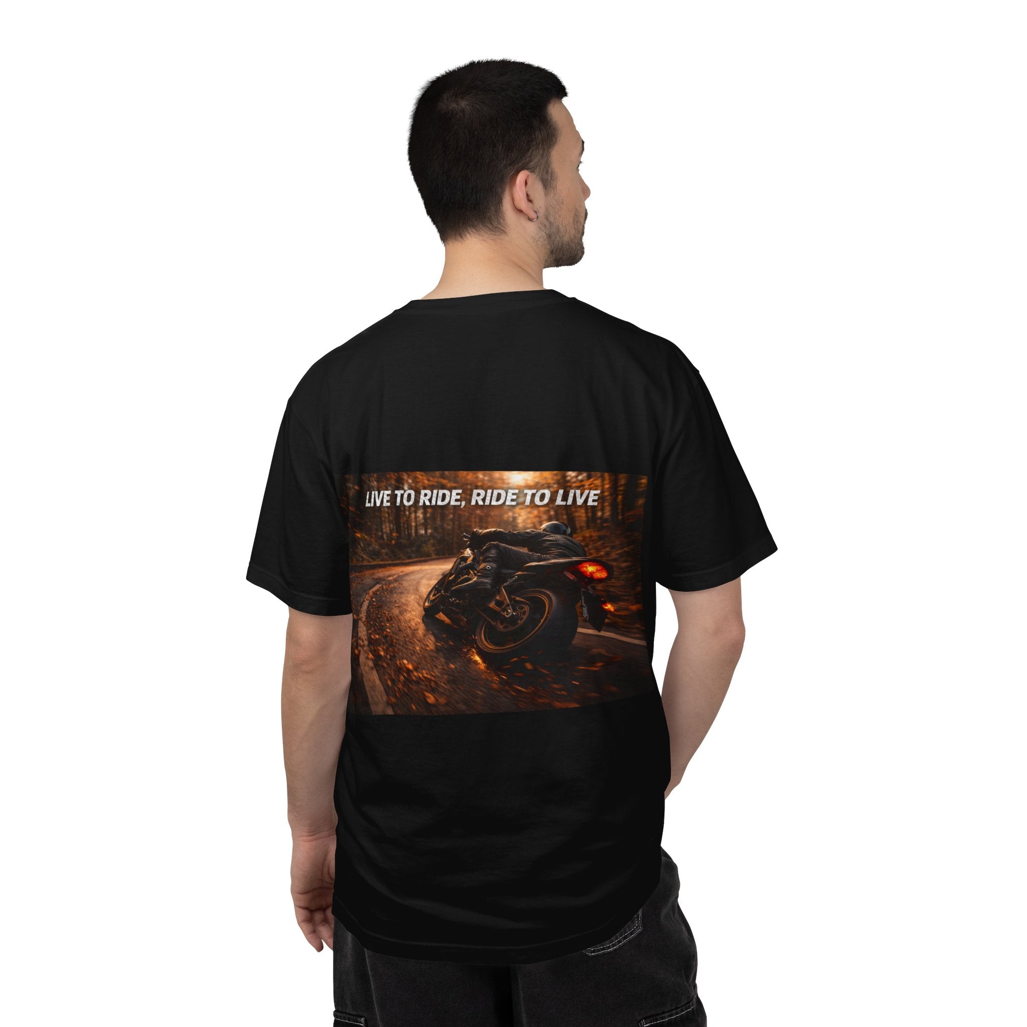 Live To Ride, Ride To Live Motorcycle T-Shirt — Autumn Ride Biker Graphic