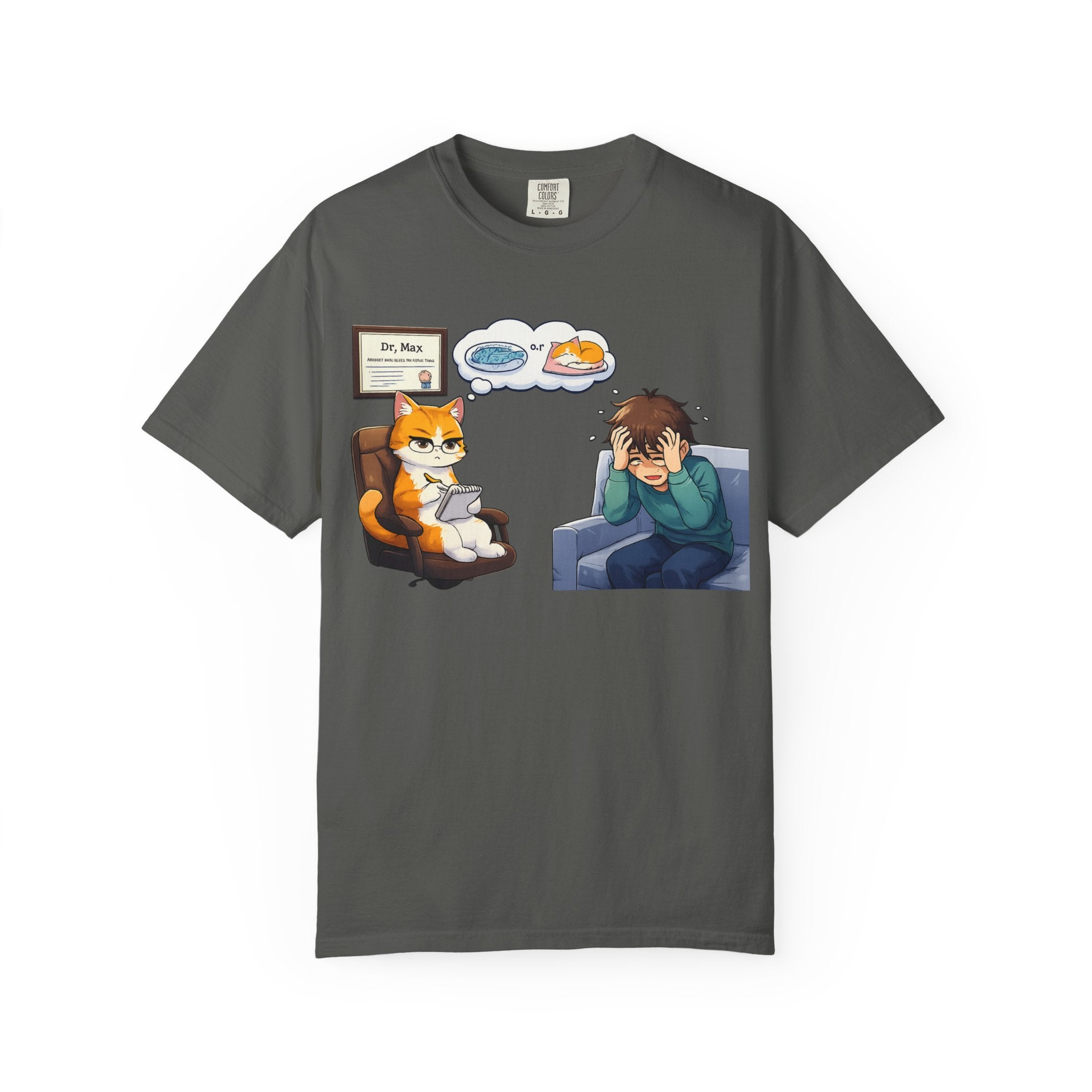 Dr. Max Cat Therapist T-Shirt - Funny Mental Health Humor Gift