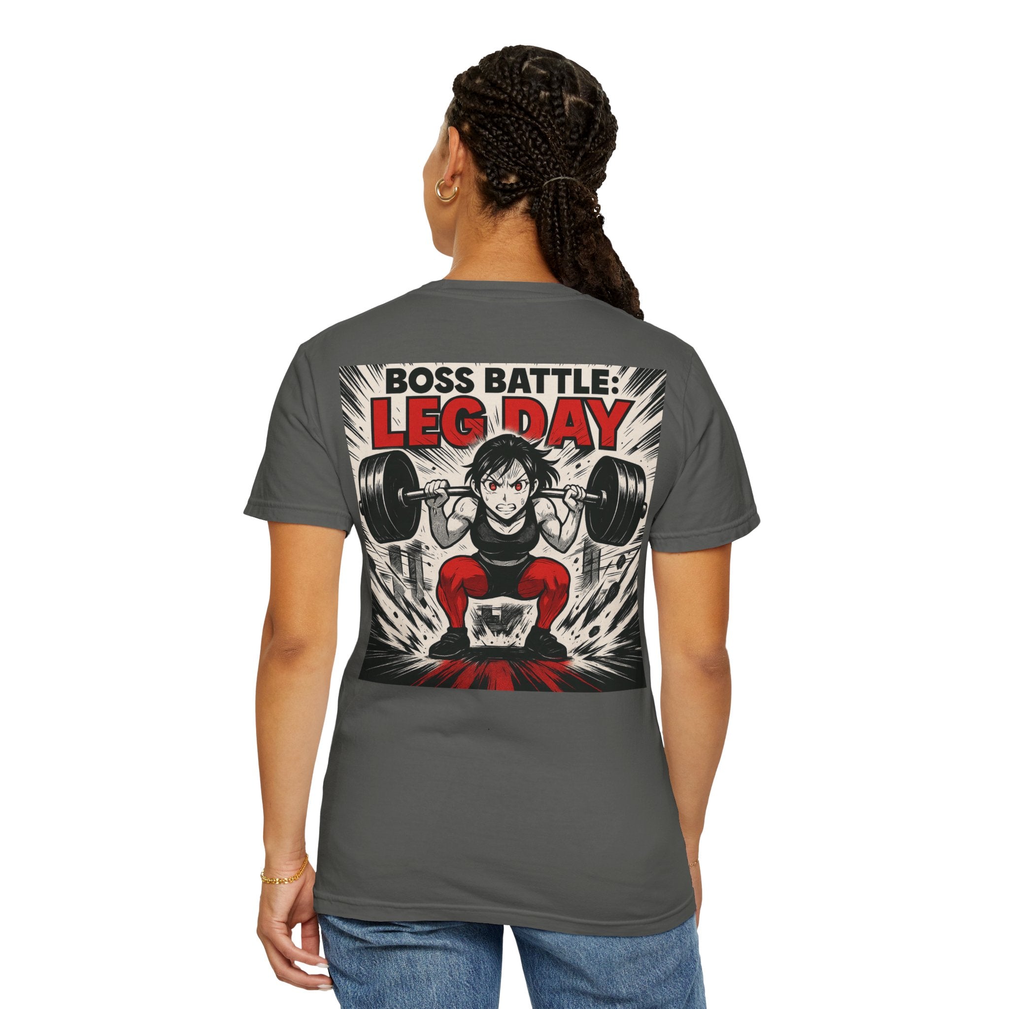 Boss Battle: Leg Day — Anime Female Gym T-Shirt