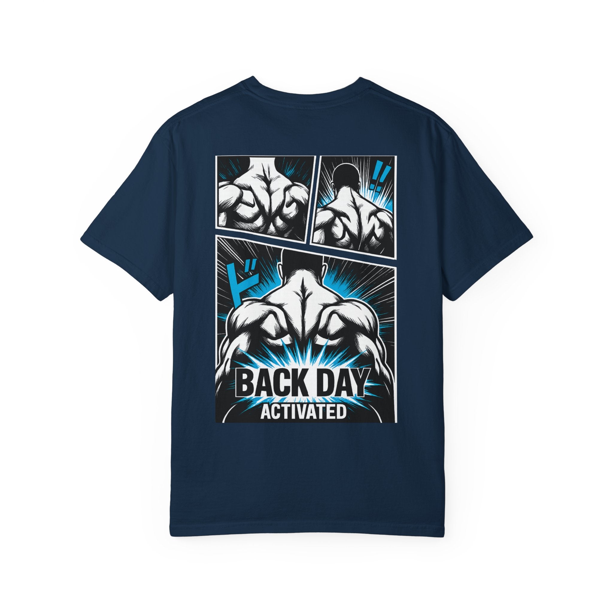 Back Day Activated Comic Gym T-Shirt — Workout Motivation for Bodybuilders