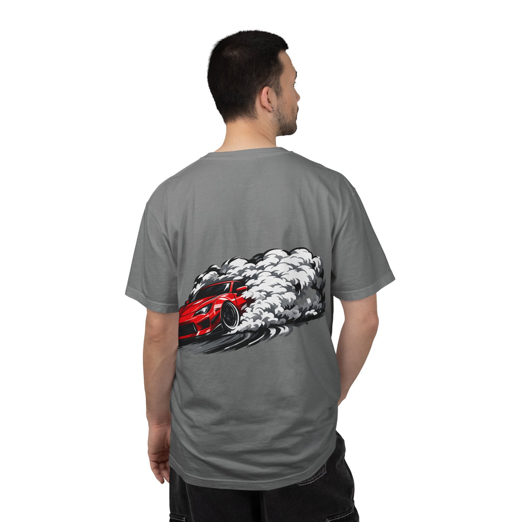 Red Fury Drift T-Shirt — Modified Wide-Body JDM Drift Car Design