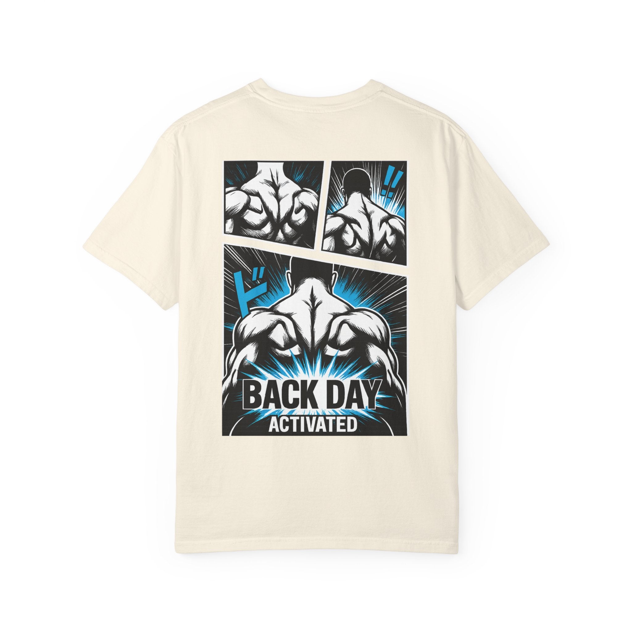 Back Day Activated Comic Gym T-Shirt — Workout Motivation for Bodybuilders