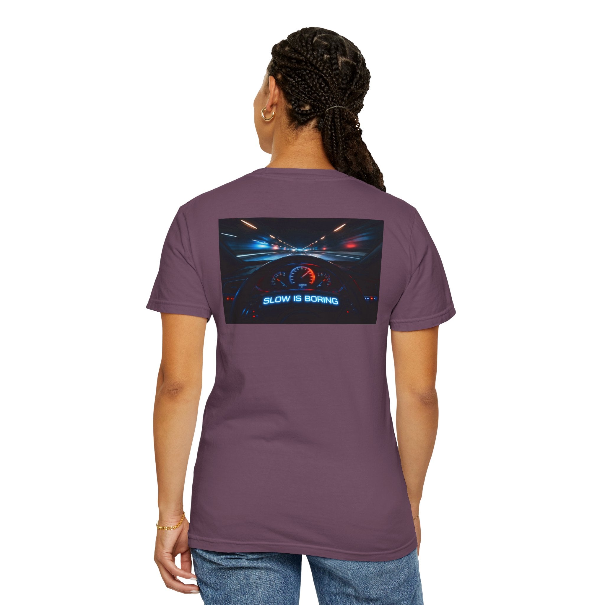 Slow Is Boring Shirt - Racing Speed Enthusiast Dashboard Design