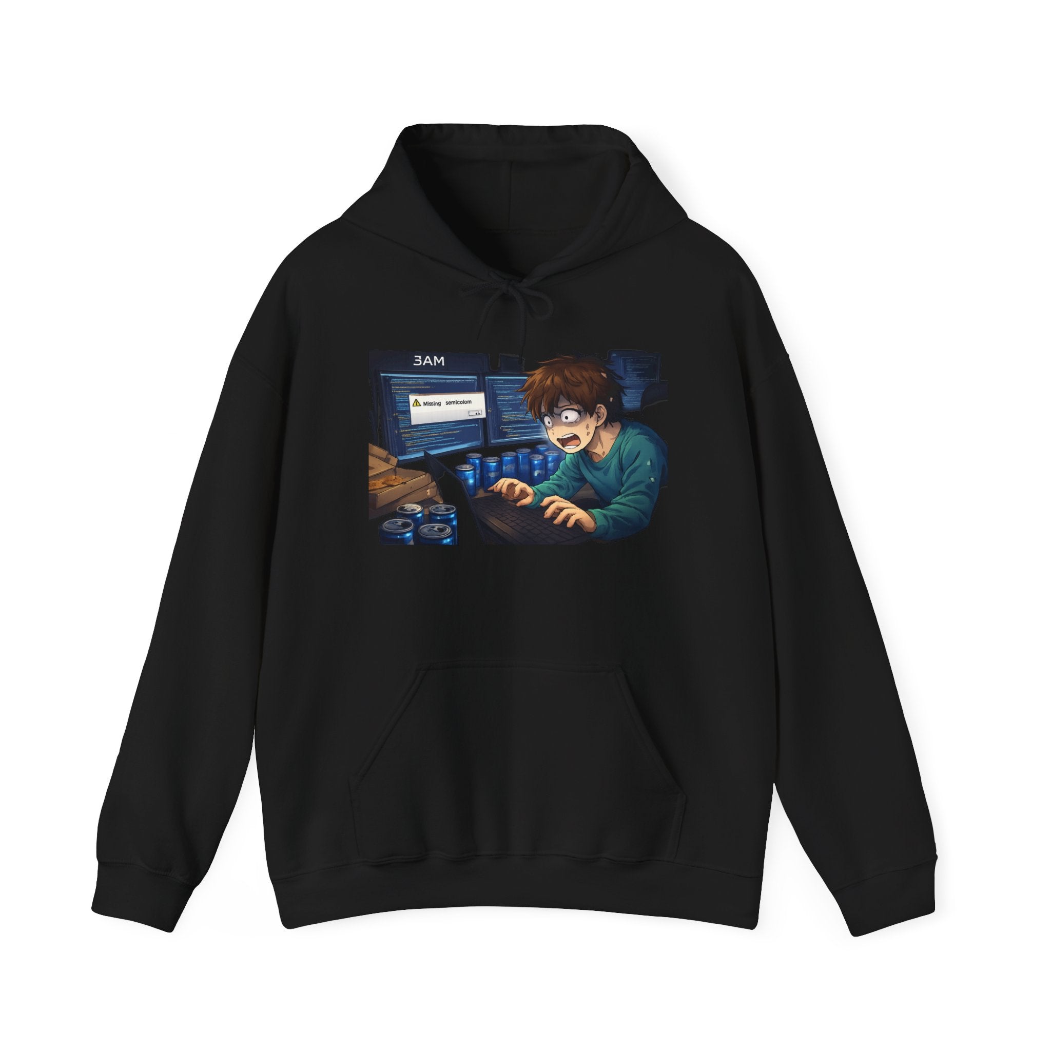 Missing Semicolon 3AM Programmer Hoodie - Developer Humor Gift