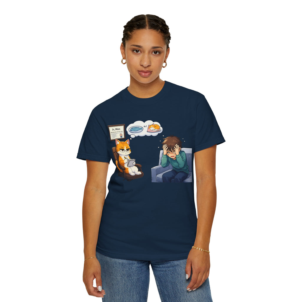 Dr. Max Cat Therapist T-Shirt - Funny Mental Health Humor Gift