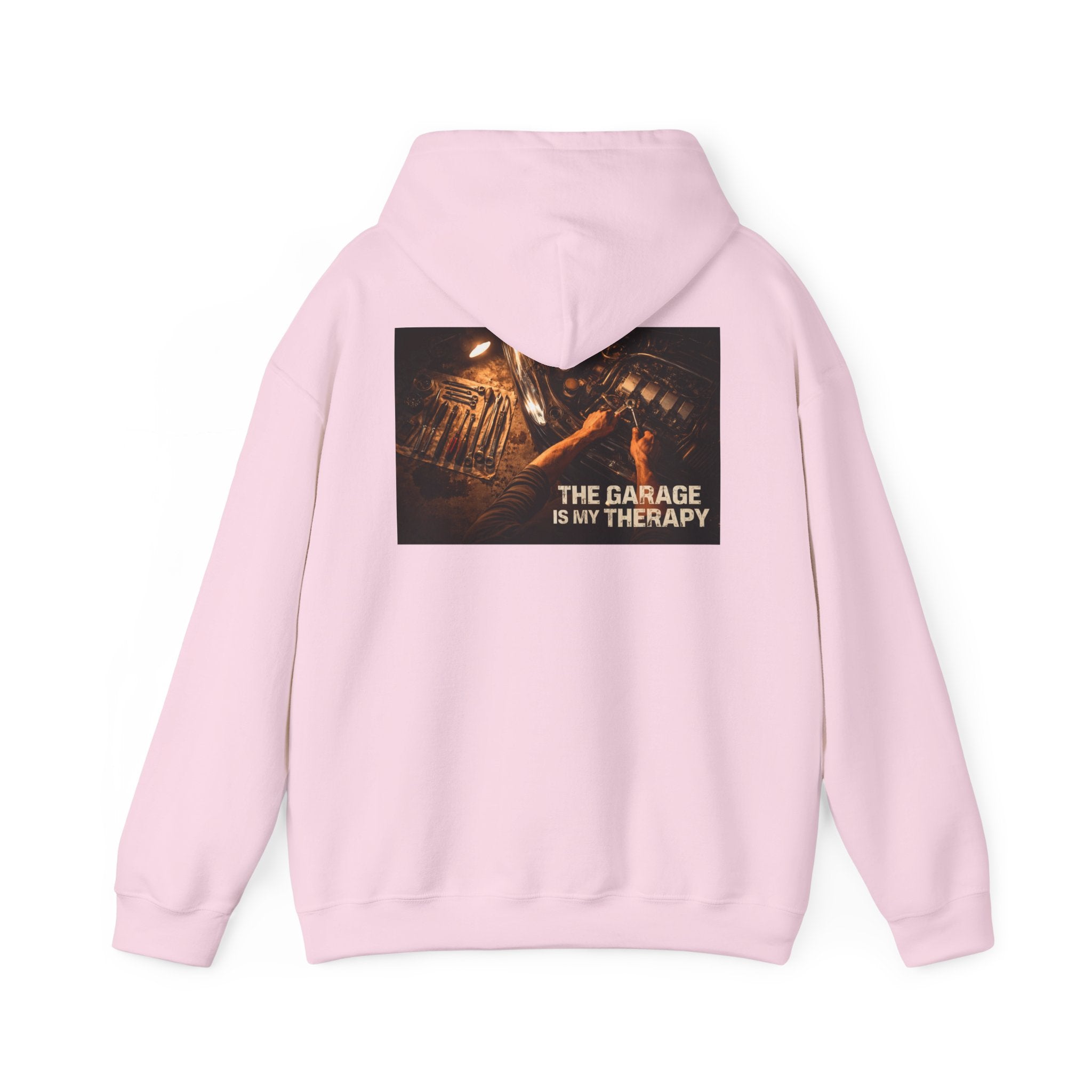 The Garage Is My Therapy Hoodie - Mechanic Car Enthusiast Gift Version 2