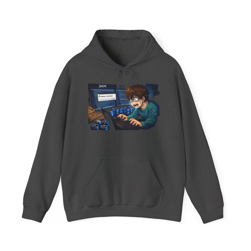 Missing Semicolon 3AM Programmer Hoodie - Developer Humor Gift